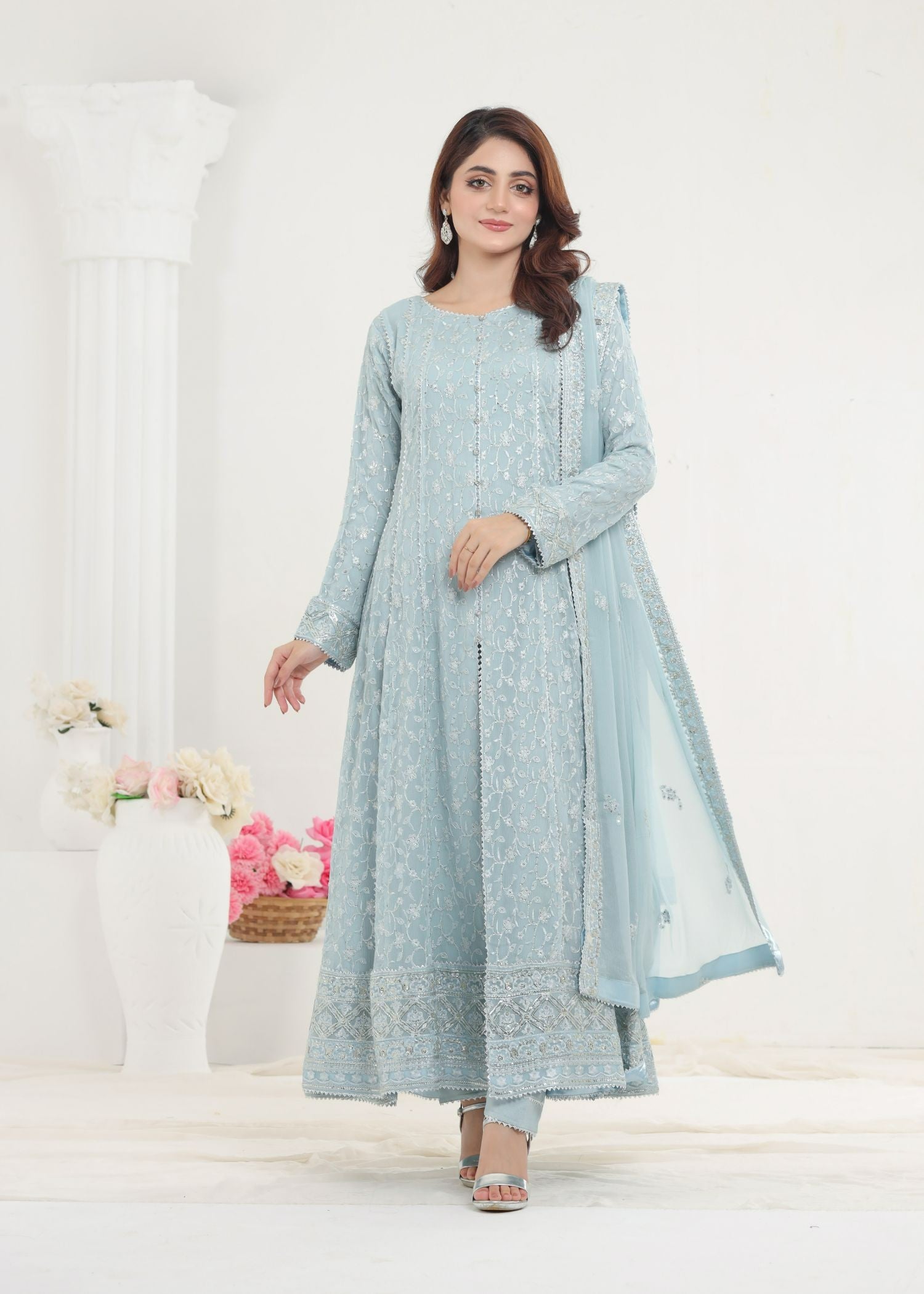 Ayesha Closet Mehnaaz Blue Delight Women 3pcs
