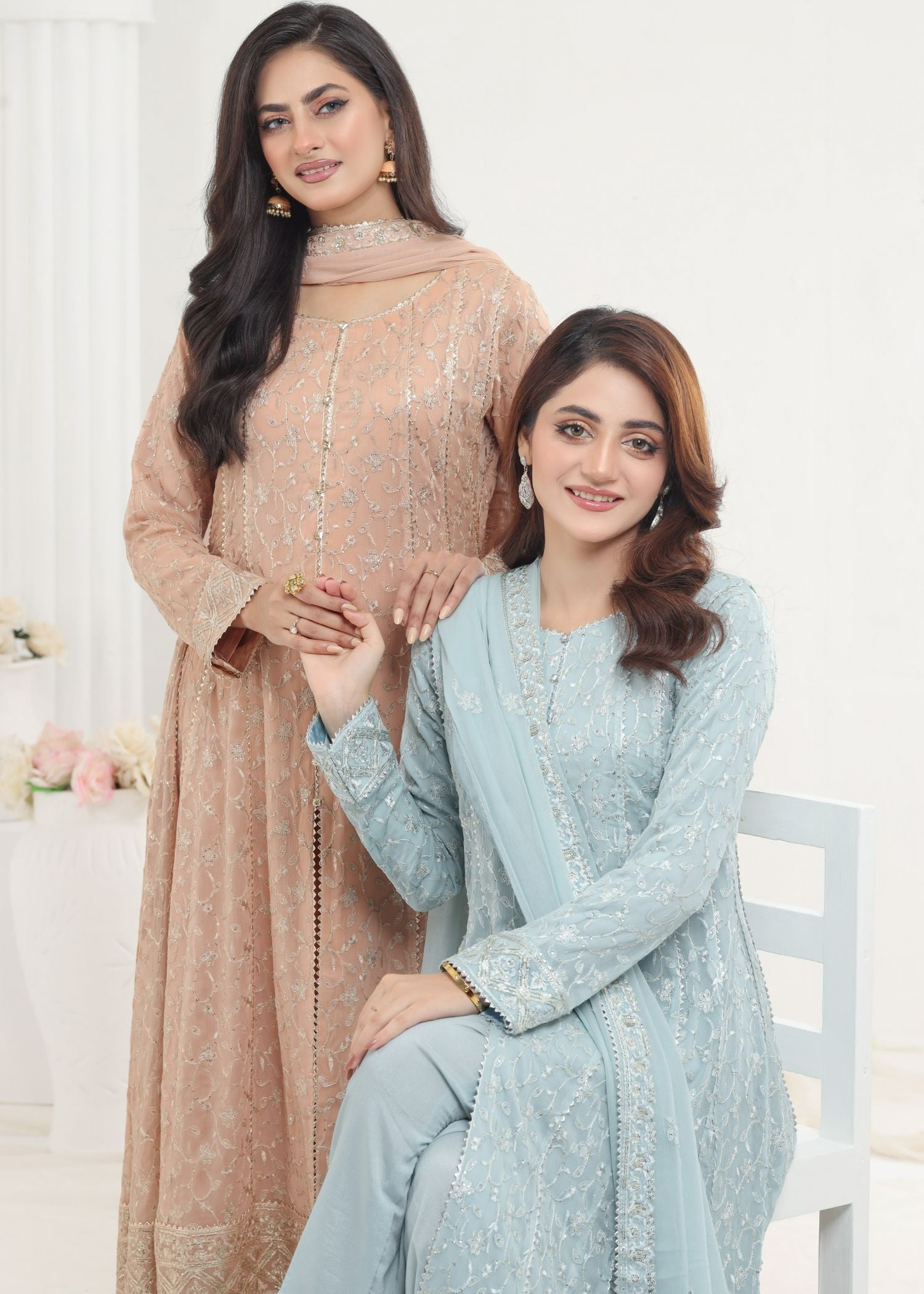 Ayesha Closet Mehnaaz Blue Delight Women 3pcs