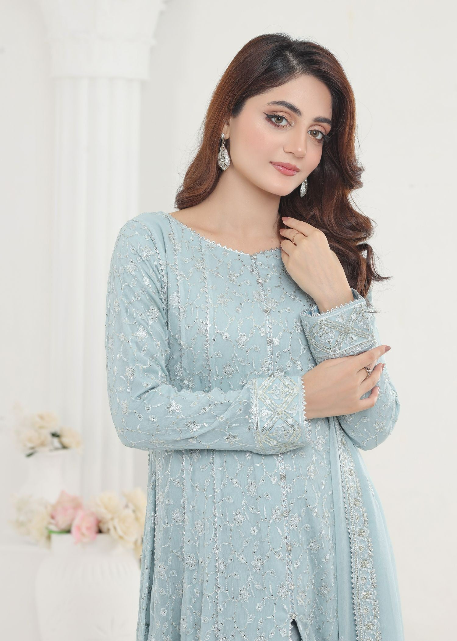 Ayesha Closet Mehnaaz Blue Delight Women 3pcs