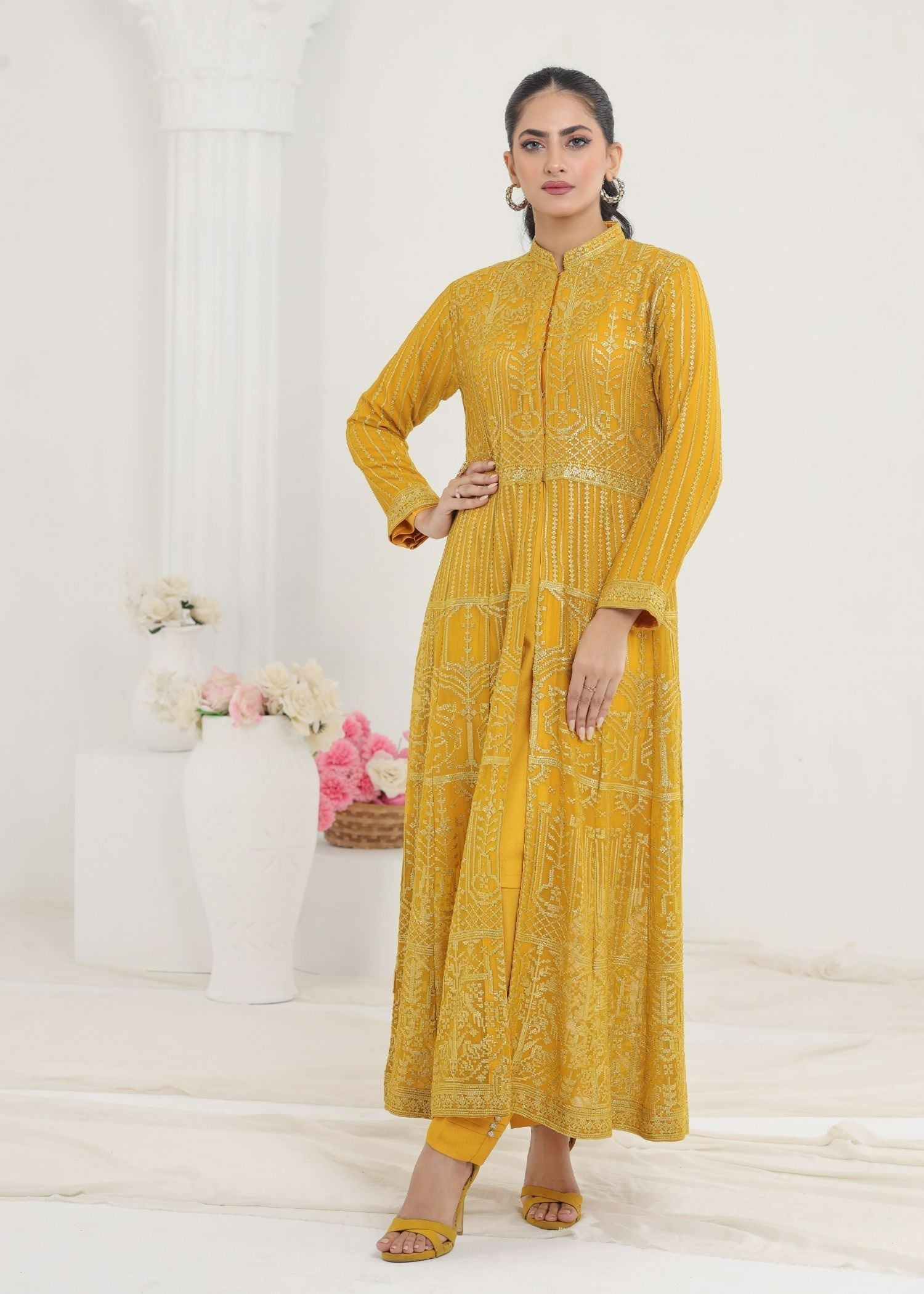 Ayesha Closet Marjan Mustard Women 3pcs