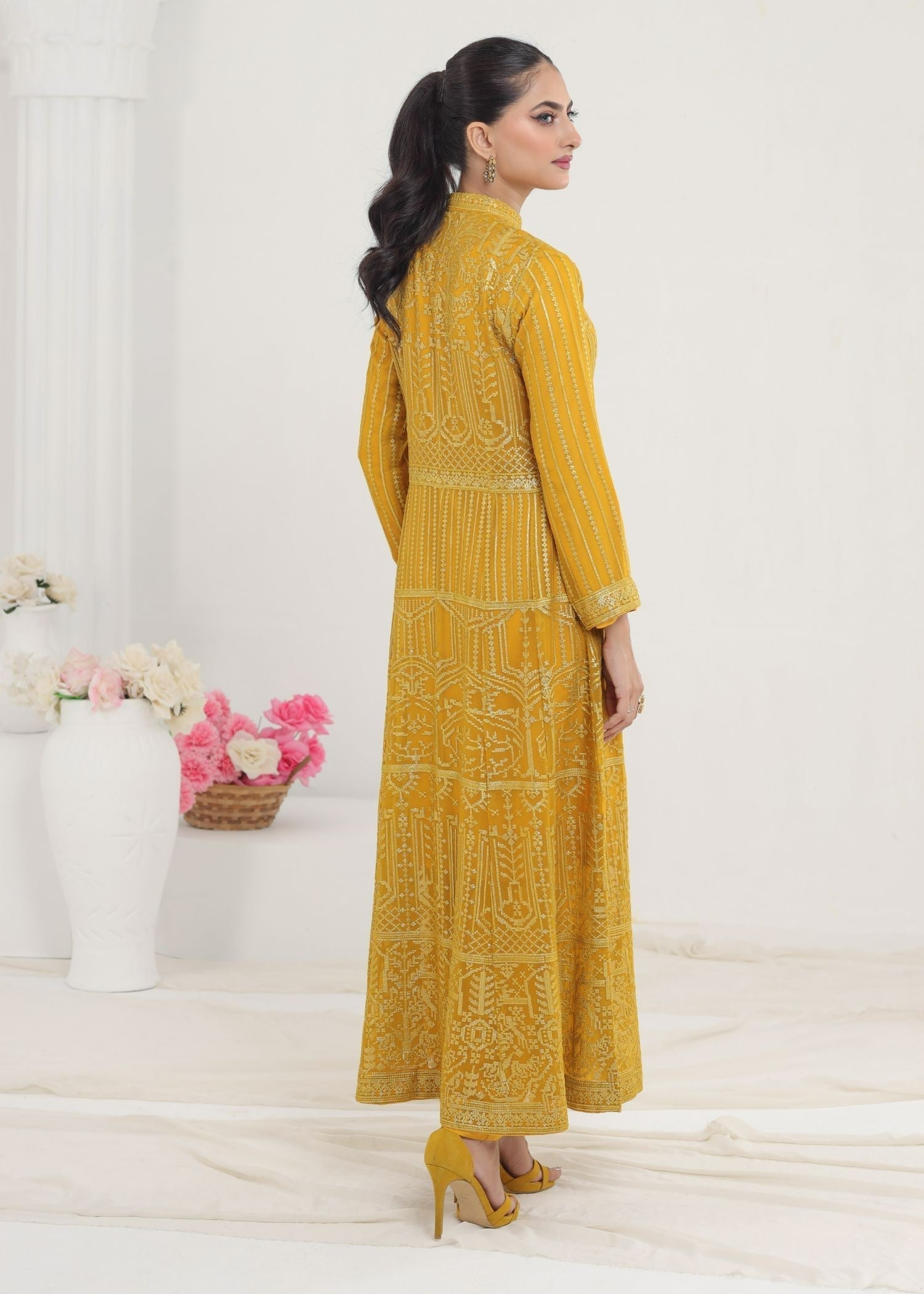 Ayesha Closet Marjan Mustard Women 3pcs