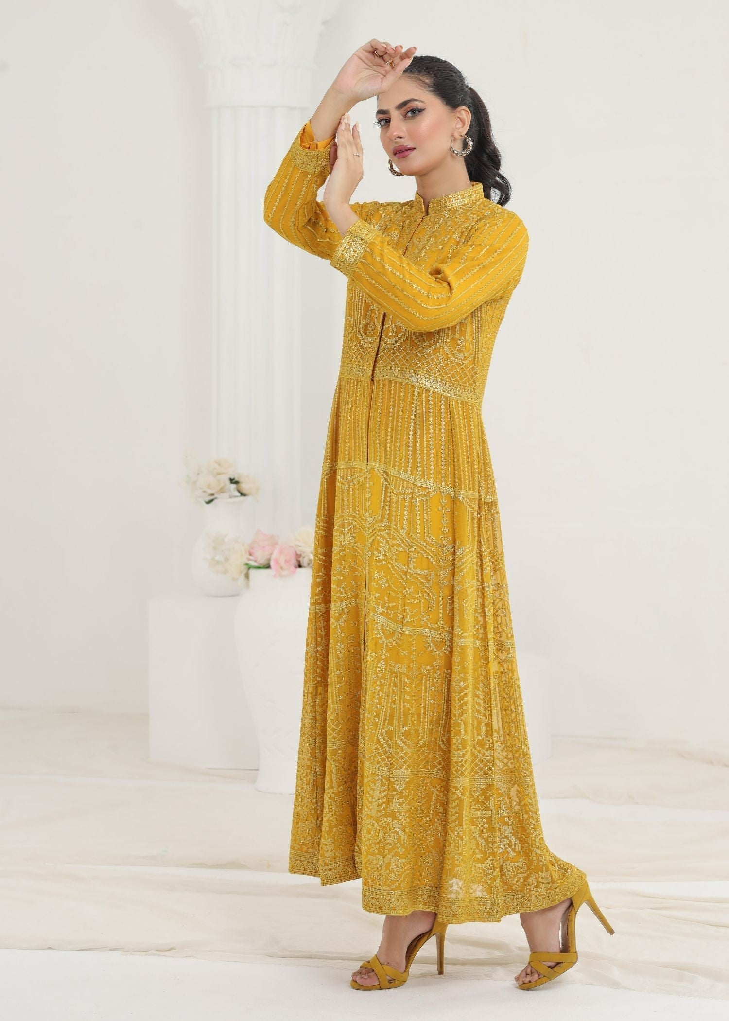 Ayesha Closet Marjan Mustard Women 3pcs