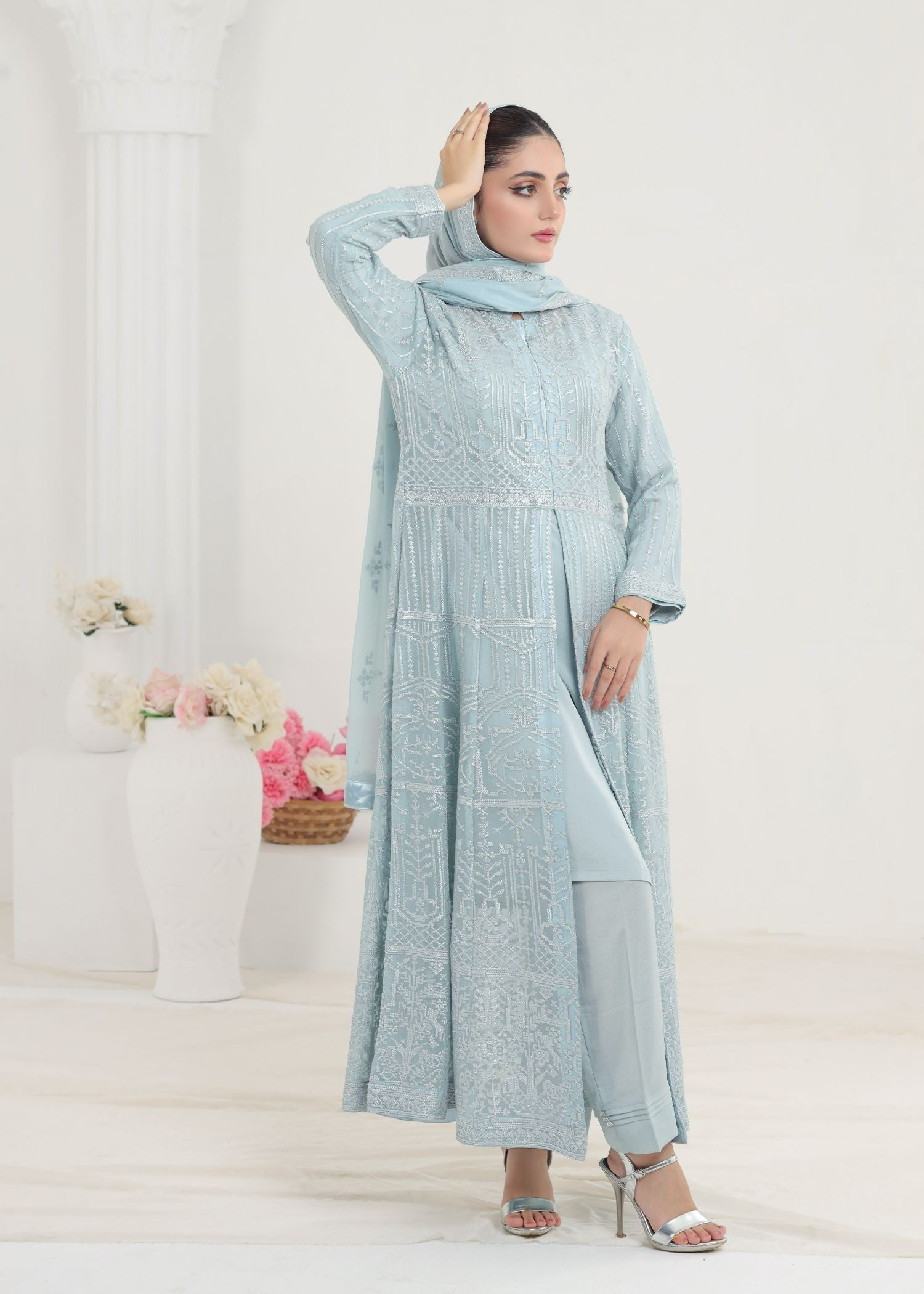 Ayesha Closet Marjan Blue Vibe Women 3pcs