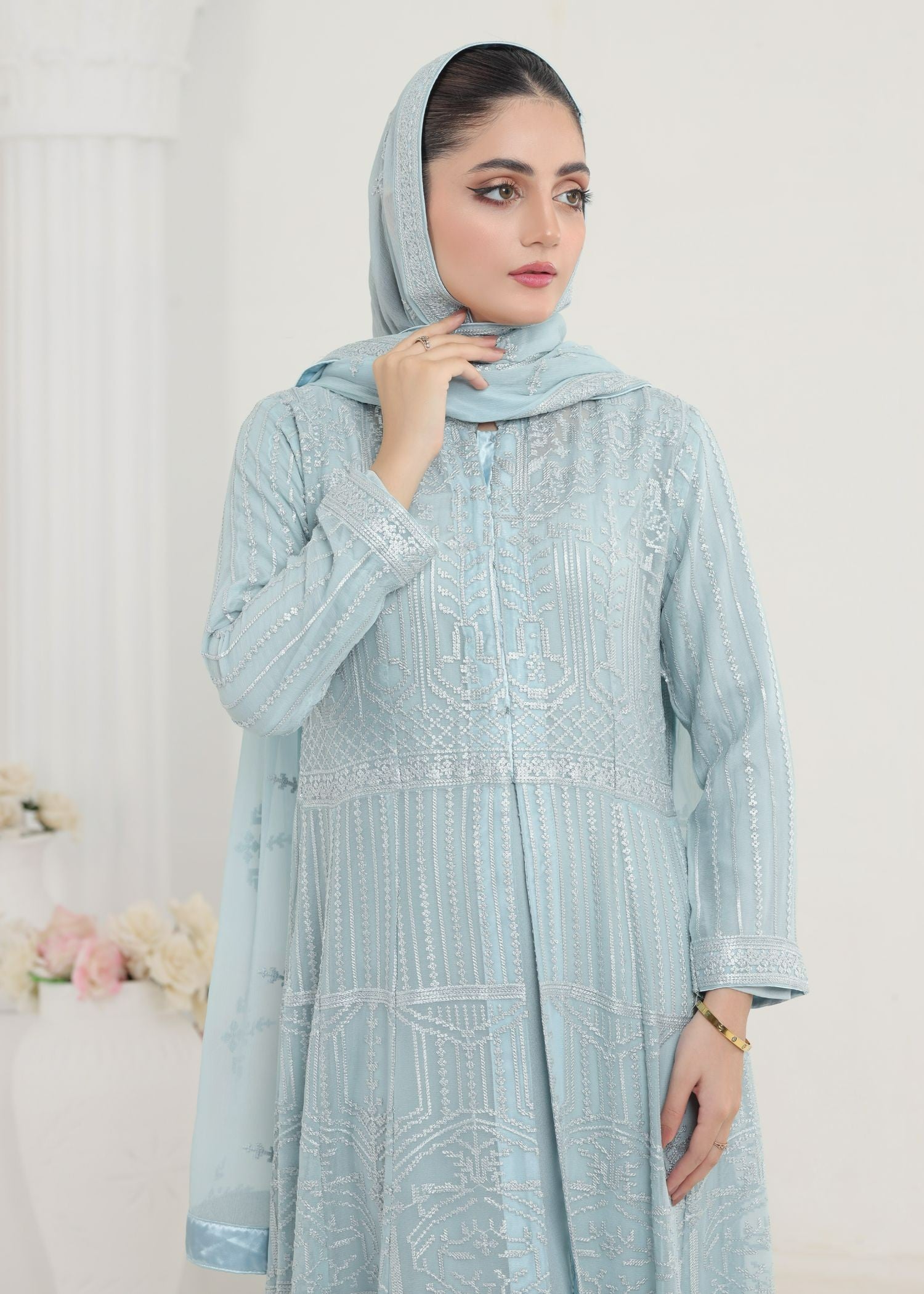 Ayesha Closet Marjan Blue Vibe Women 3pcs