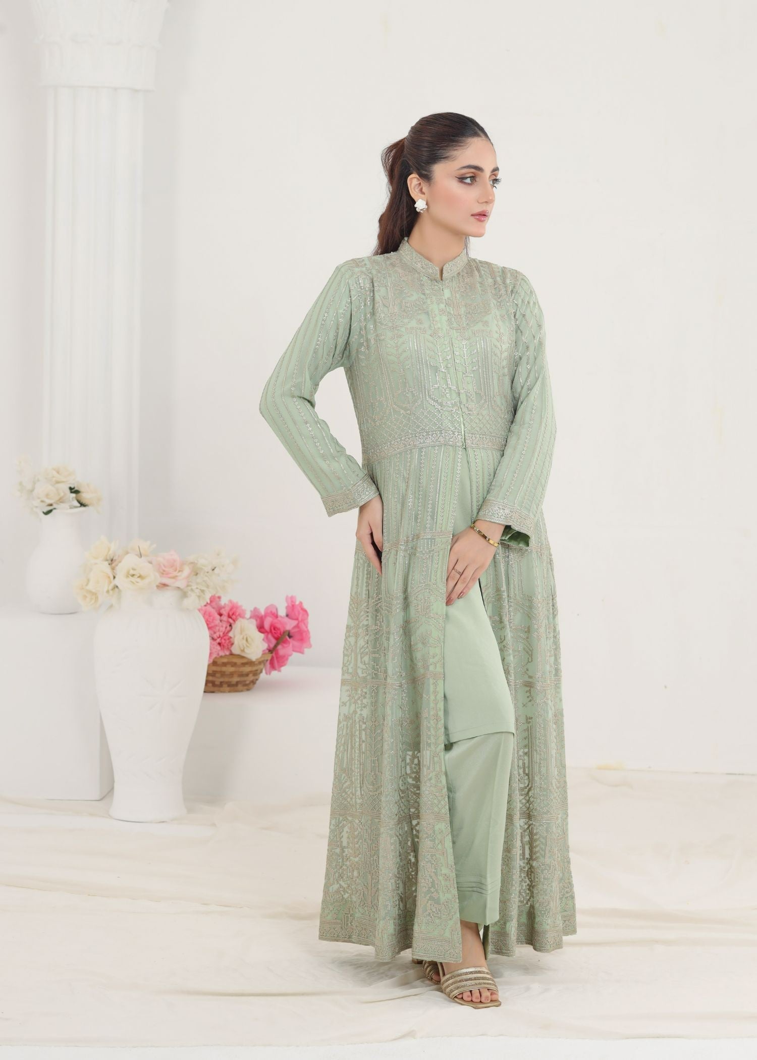 Ayesha Closet Marjan Mint Green Women 3pcs