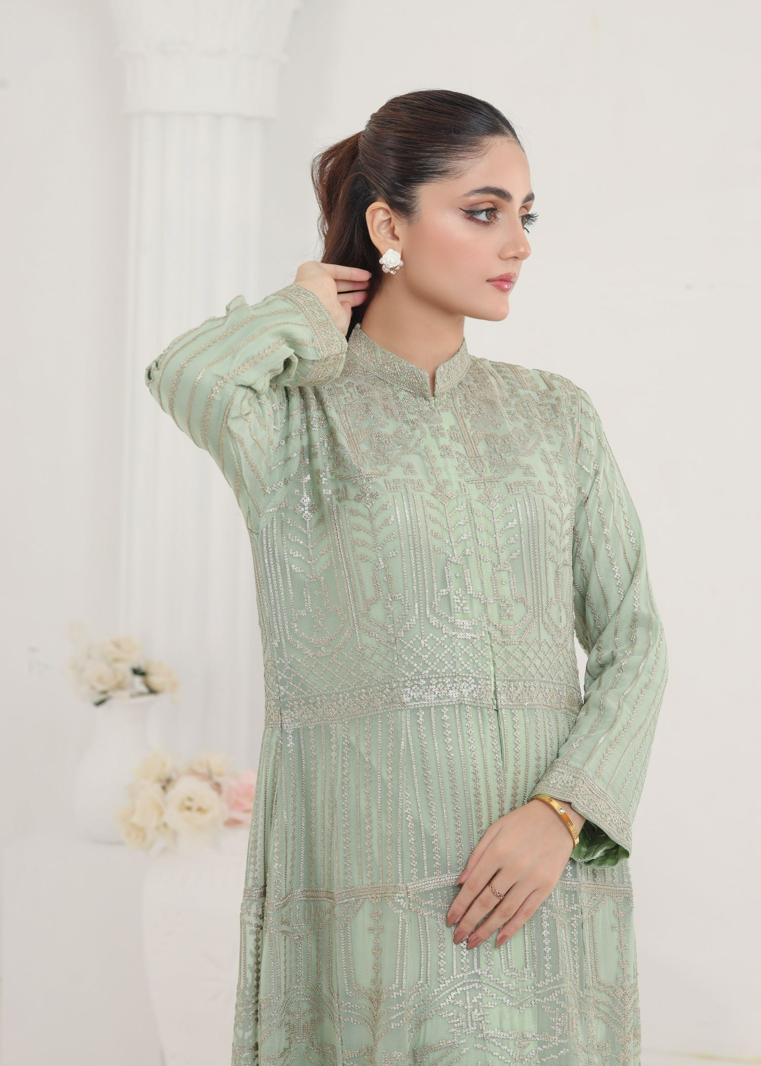 Ayesha Closet Marjan Mint Green Women 3pcs