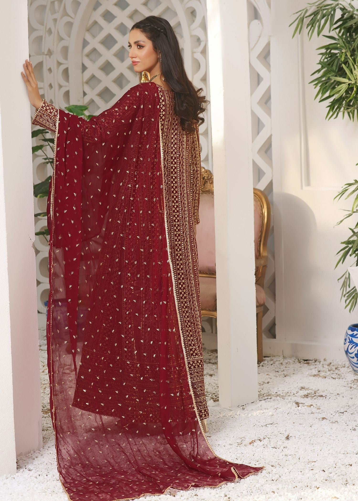 Ayesha Closet Zulaikha Maroon Charm Women 3pcs