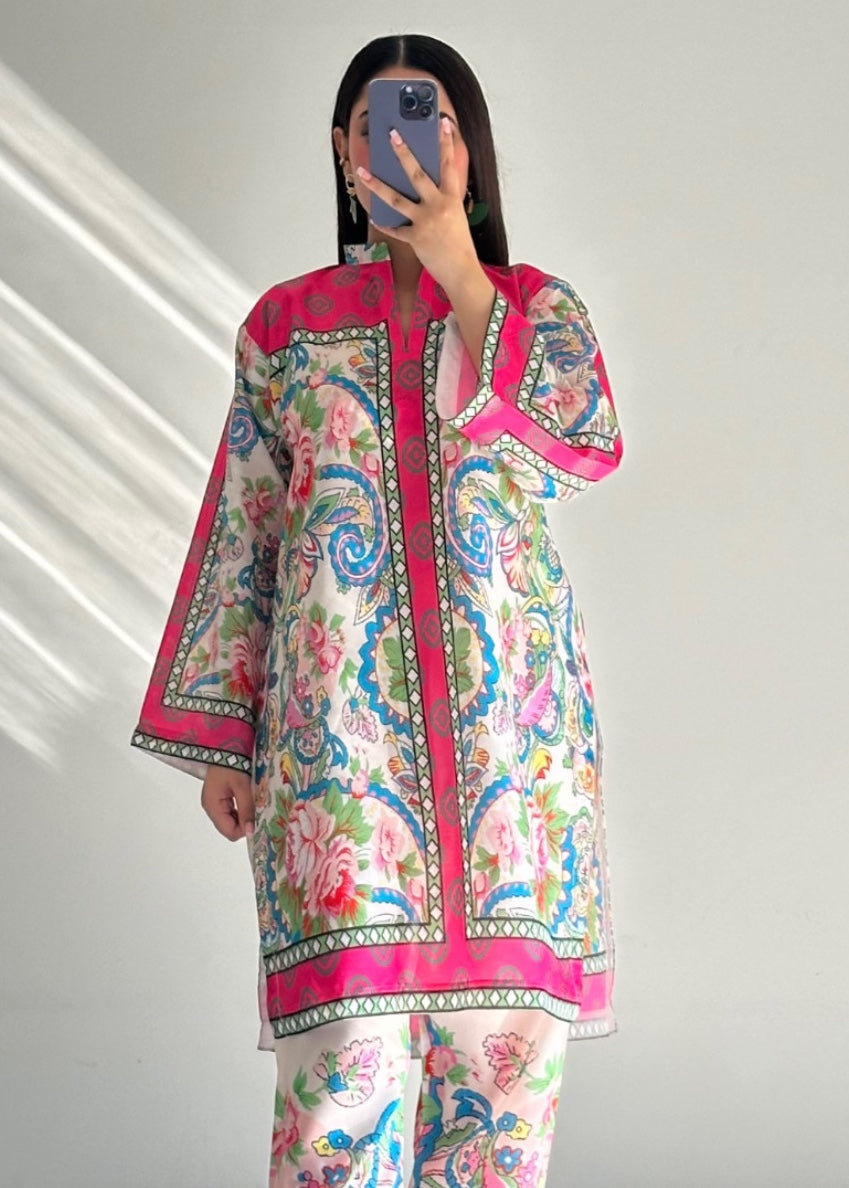 Ayesha B multi printed silk Women 2pcs