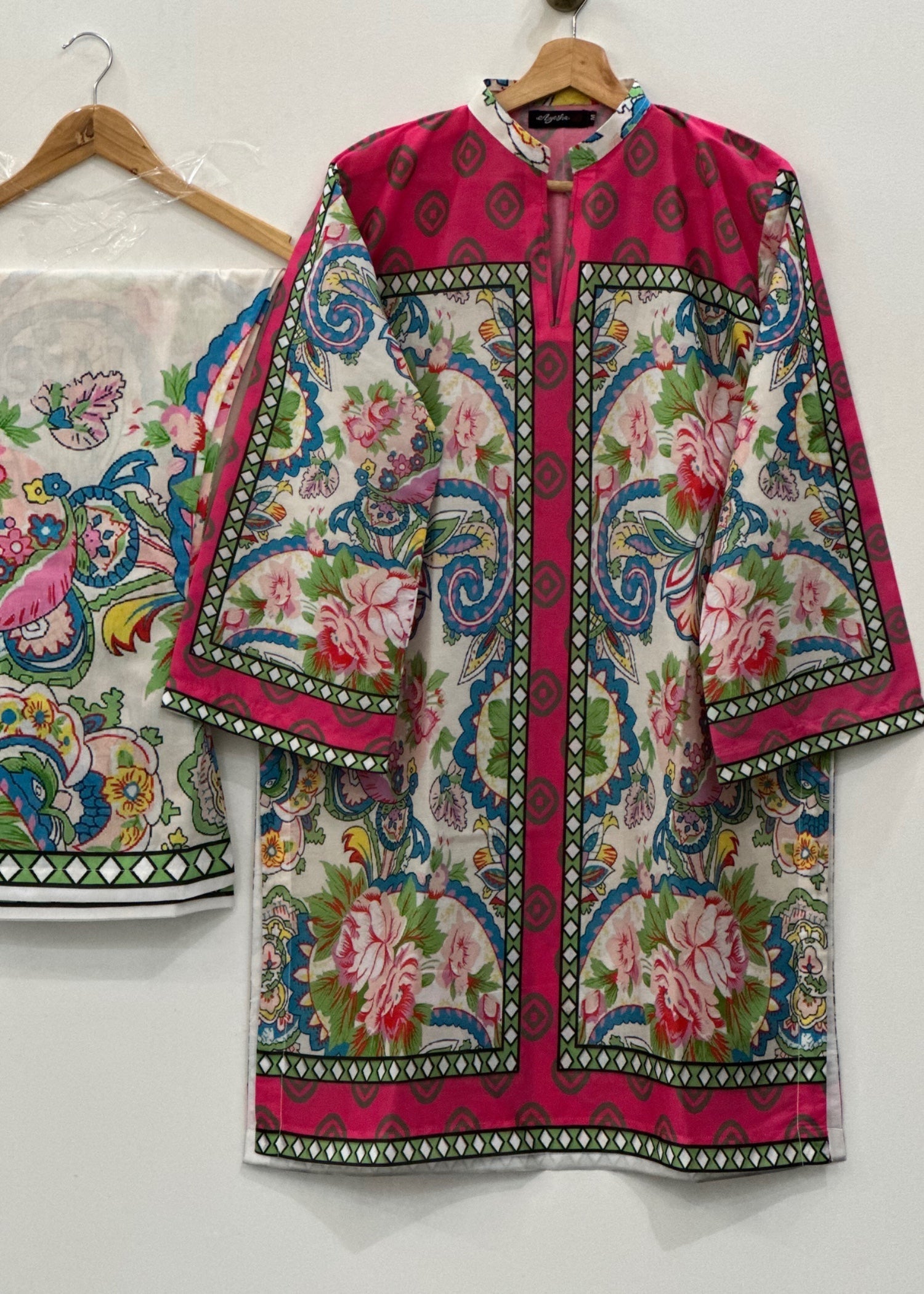 Ayesha B multi printed silk Women 2pcs