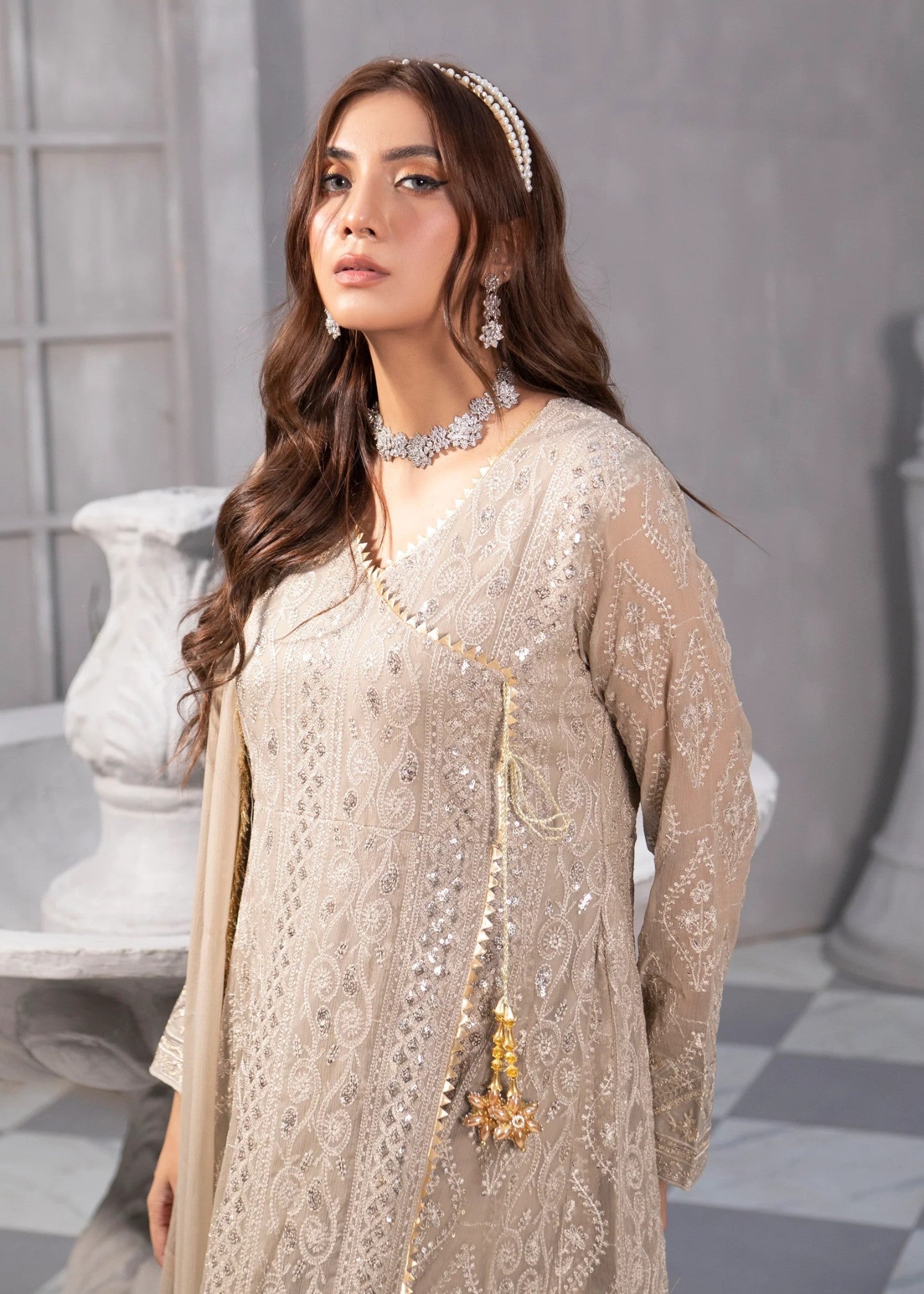 Mona Embroidery Melanie Beige Women 3pcs