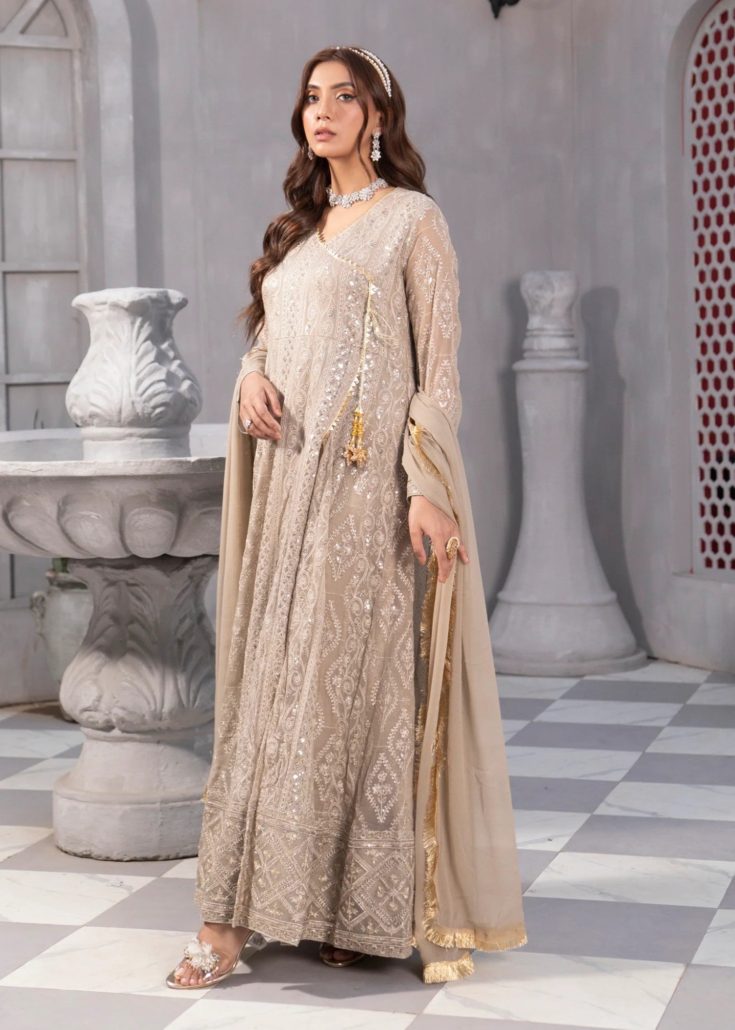 Mona Embroidery Melanie Beige Women 3pcs