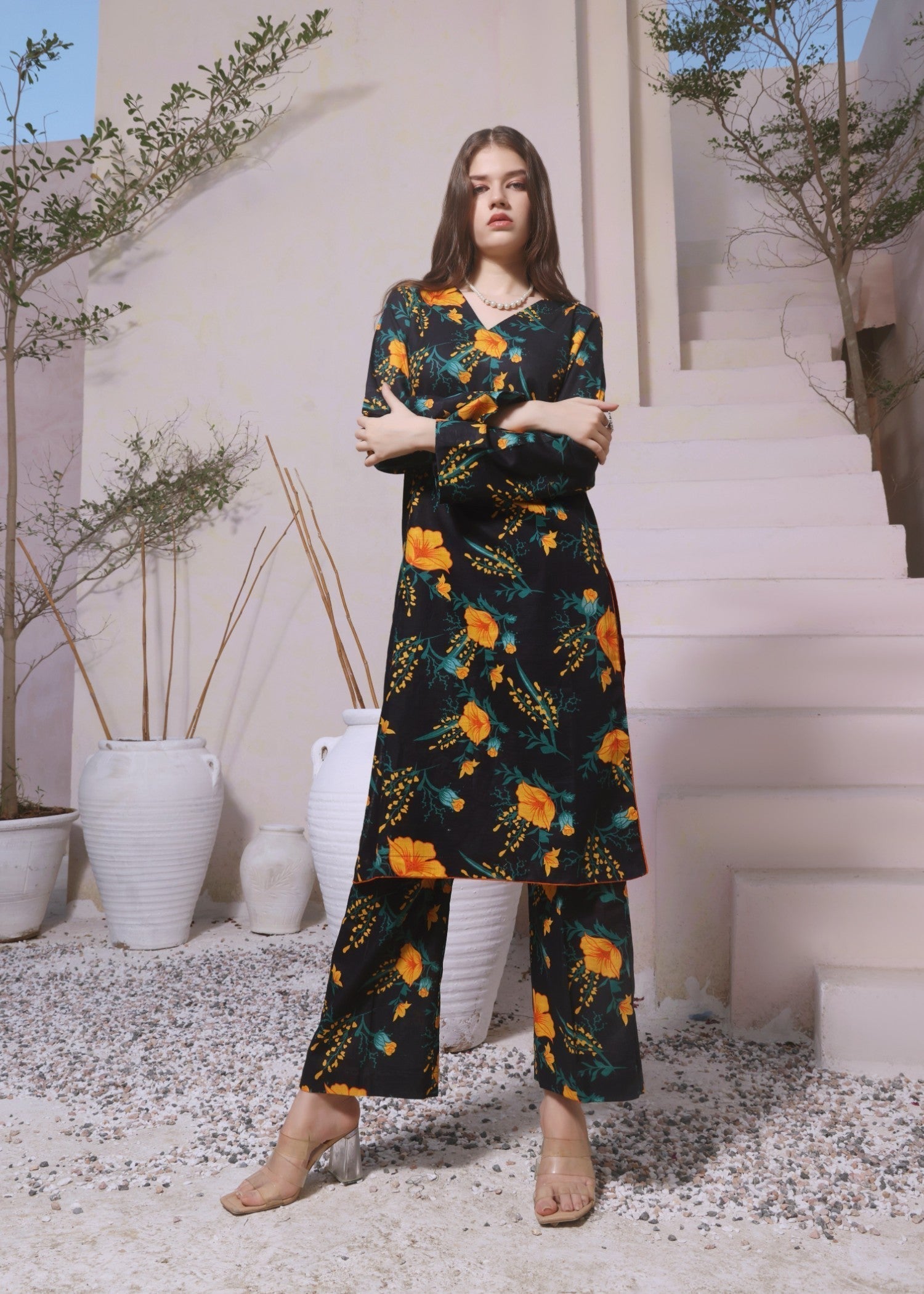 Feathers FIRE FLOWER Women 3pcs