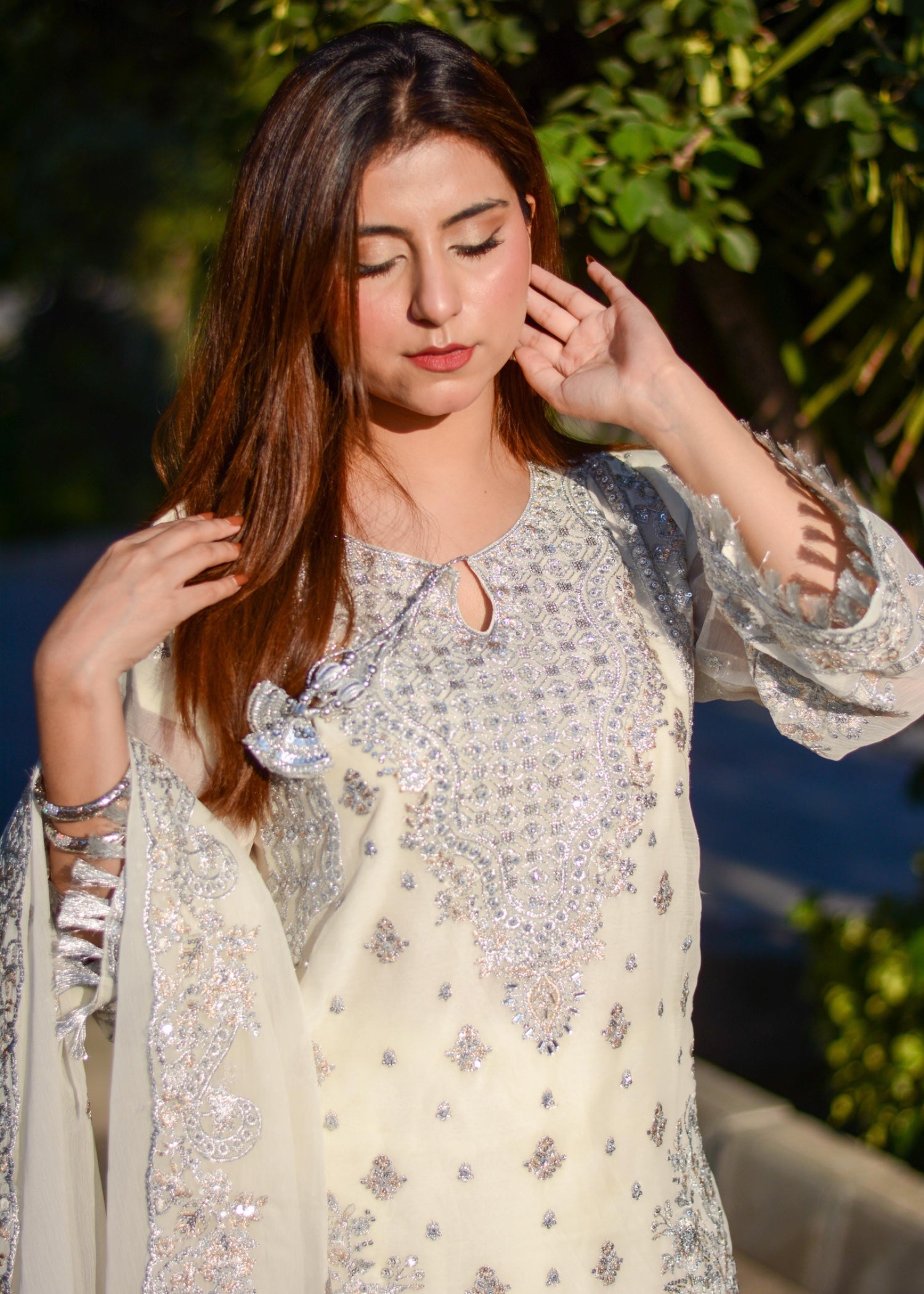 Inaaya Fashion Maahiya Cream White Women 3pcs