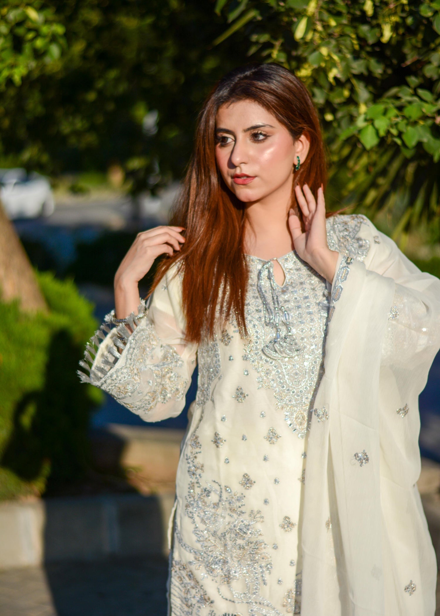 Inaaya Fashion Maahiya Cream White Women 3pcs