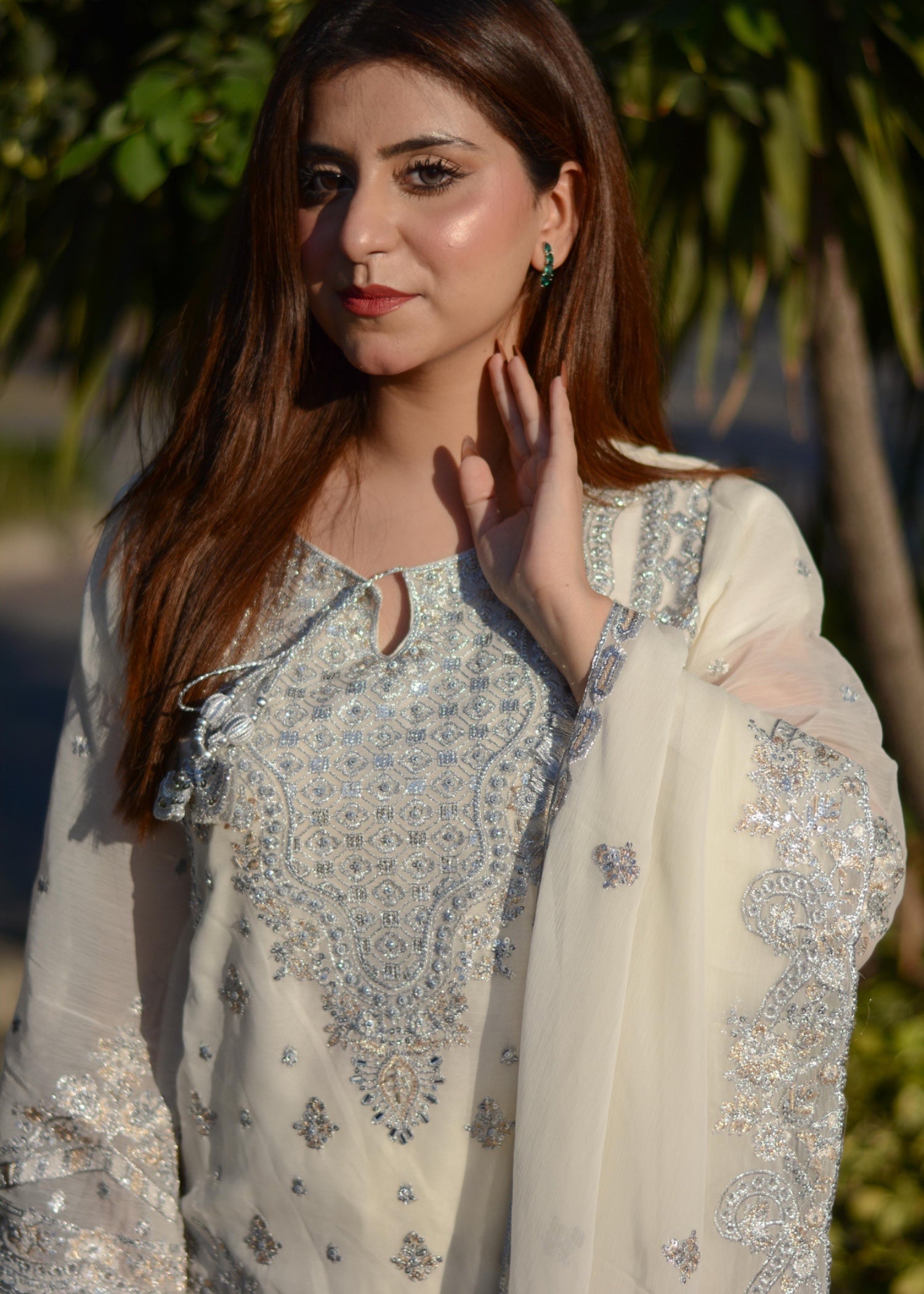 Inaaya Fashion Maahiya Cream White Women 3pcs