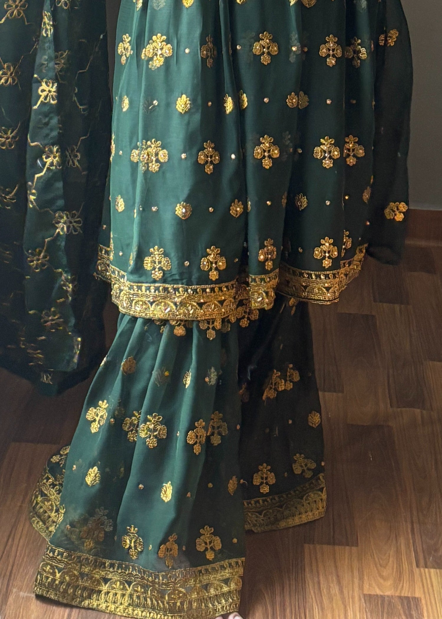 Four Season Boutique LACHA DOTTED FROK GREEN Women 3pcs