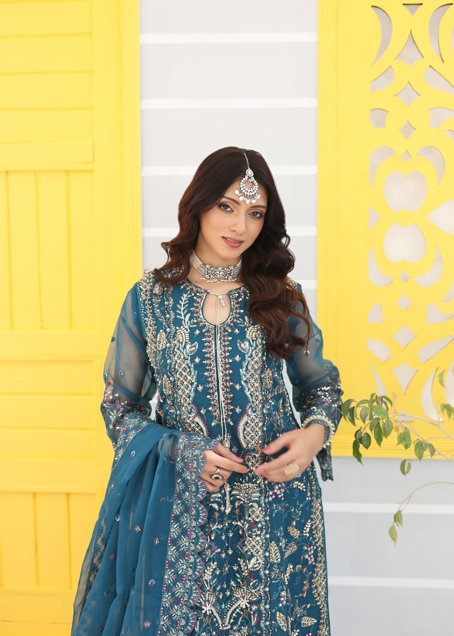 Zohan Ateeq Waniya Royal Blue Women 3pcs