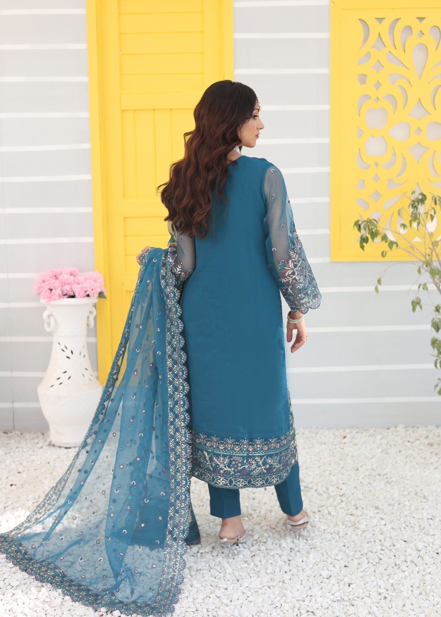 Zohan Ateeq Waniya Royal Blue Women 3pcs