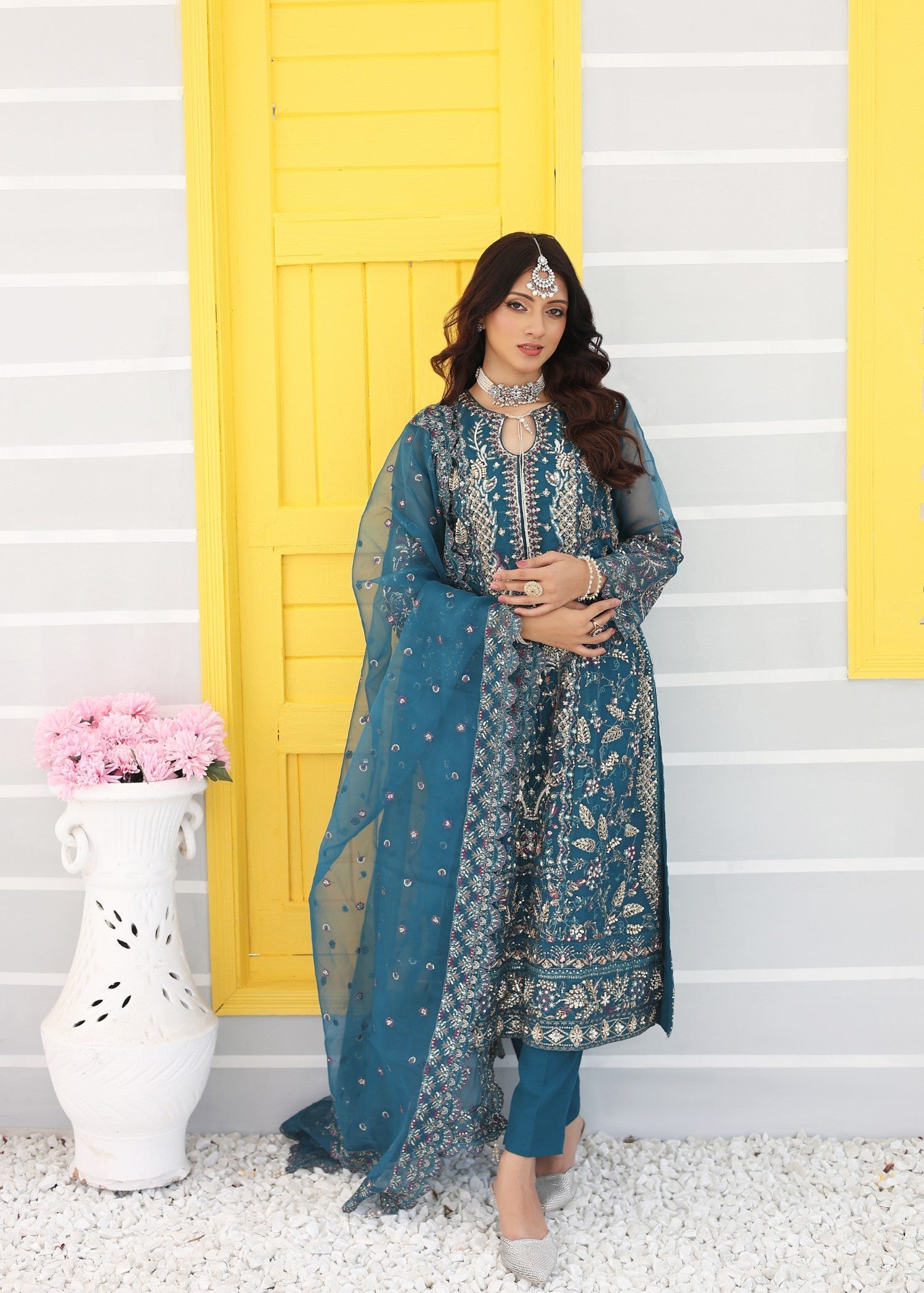 Zohan Ateeq Waniya Royal Blue Women 3pcs