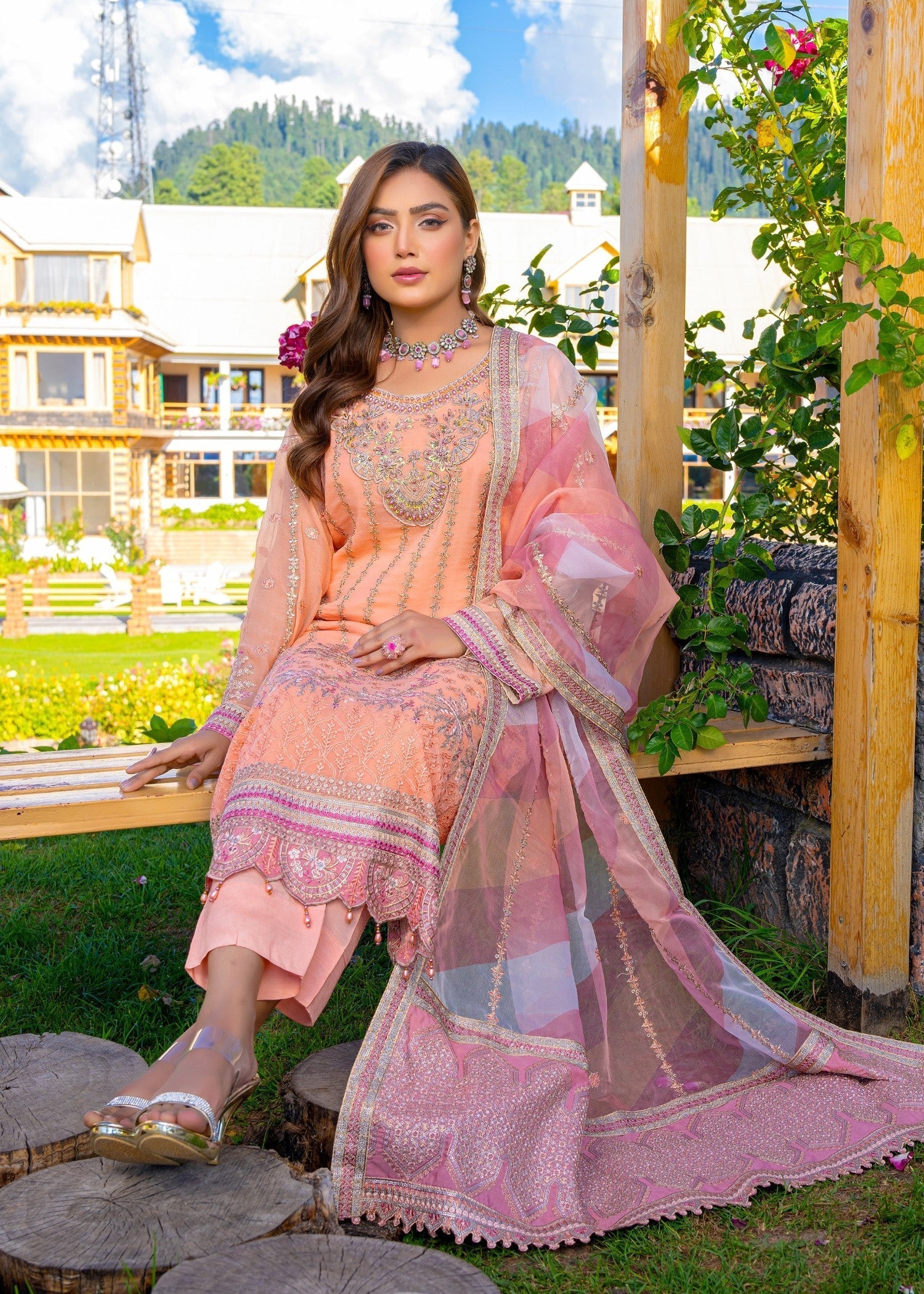 Mah-e-Rooh GJ 1024 BLOON Women 3pcs