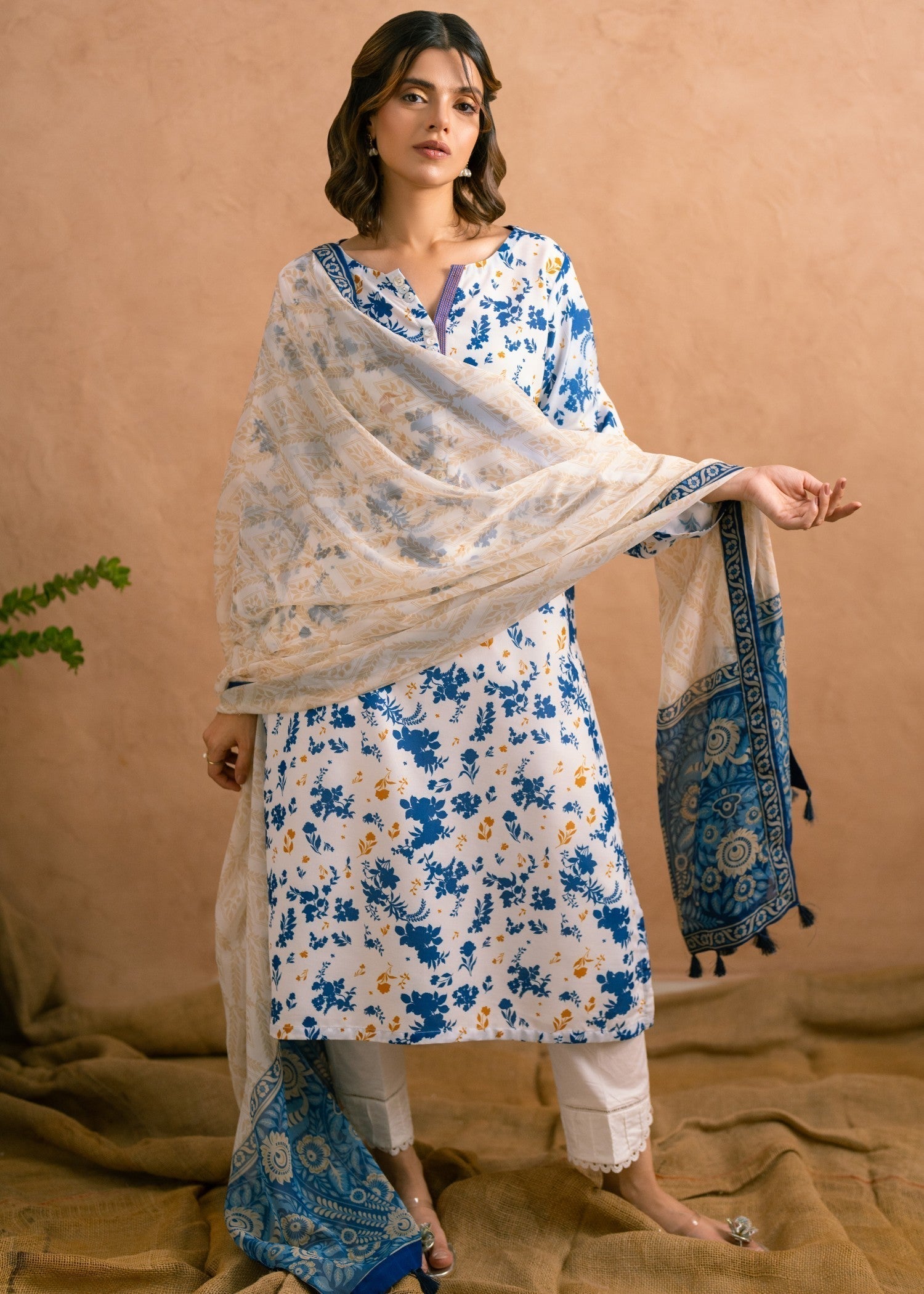 AYLA STUDIO Printed essential Co ord set PES240126 Silhouette Fun Women 2pcs