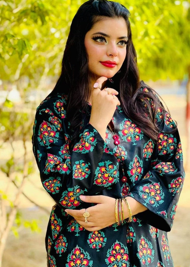 Gulposh Spade (Stitched ) Black Women 2pcs