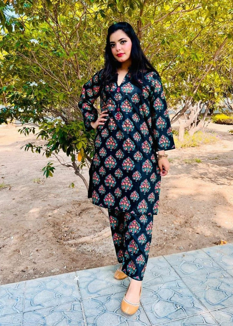 Gulposh Spade (Stitched ) Black Women 2pcs