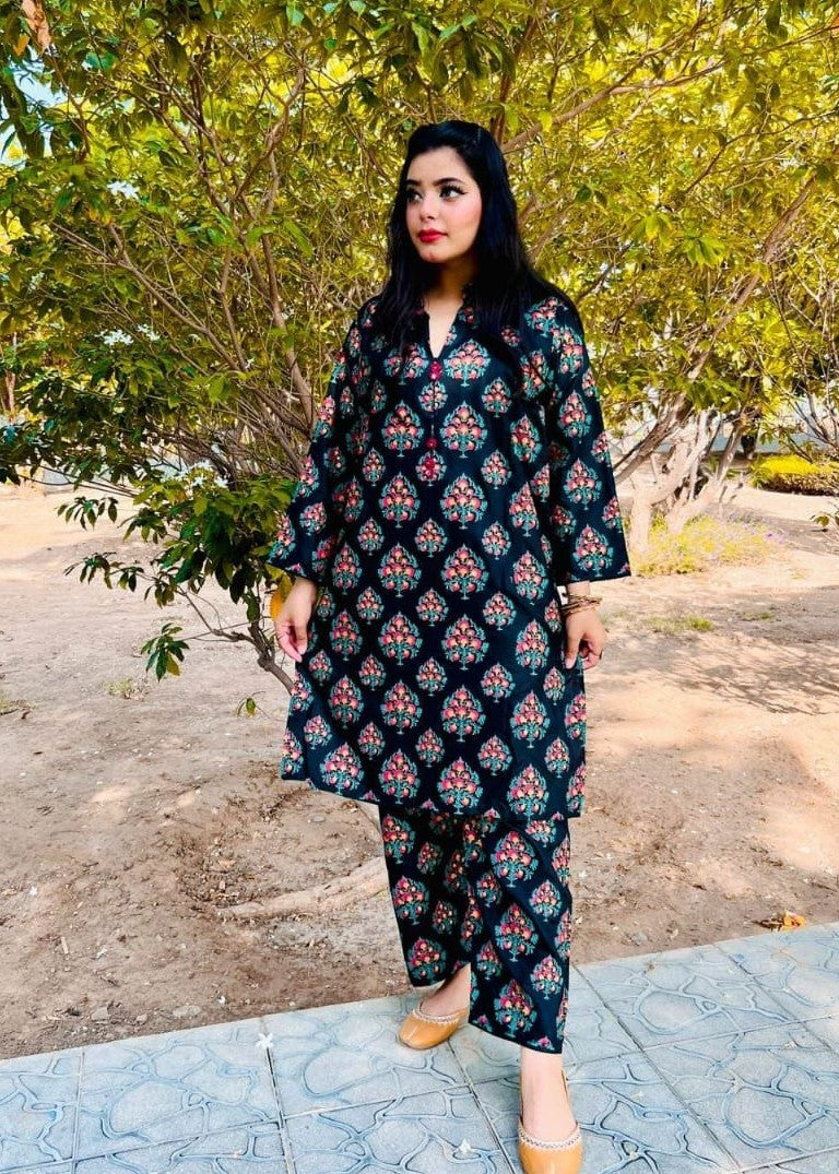 Gulposh Spade (Stitched ) Black Women 2pcs