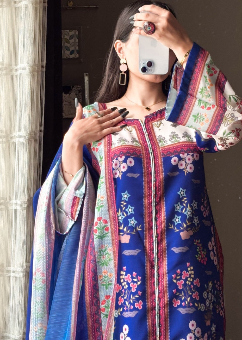 Ayesha B blue (hiba) Women 3pcs