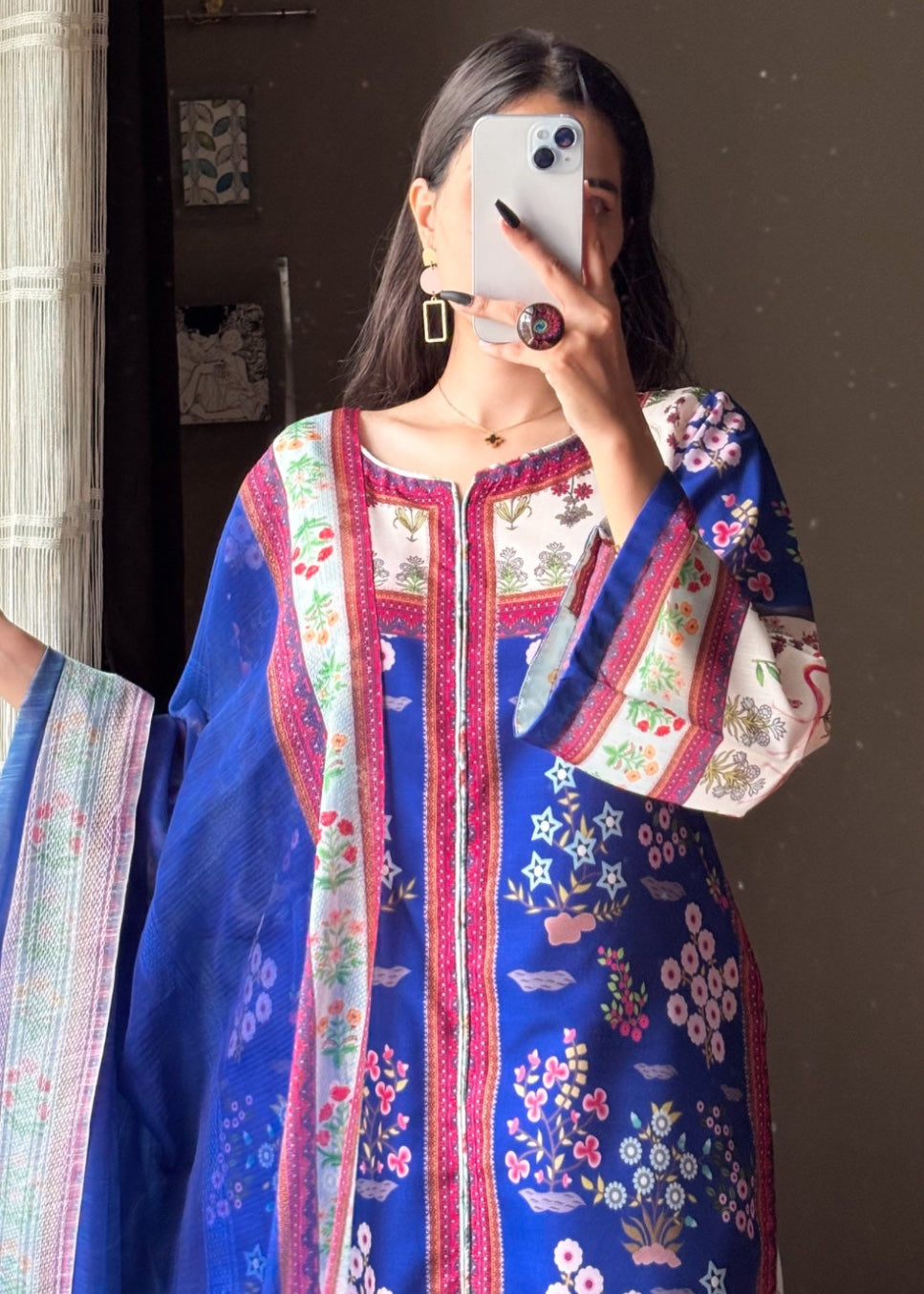 Ayesha B blue (hiba) Women 3pcs