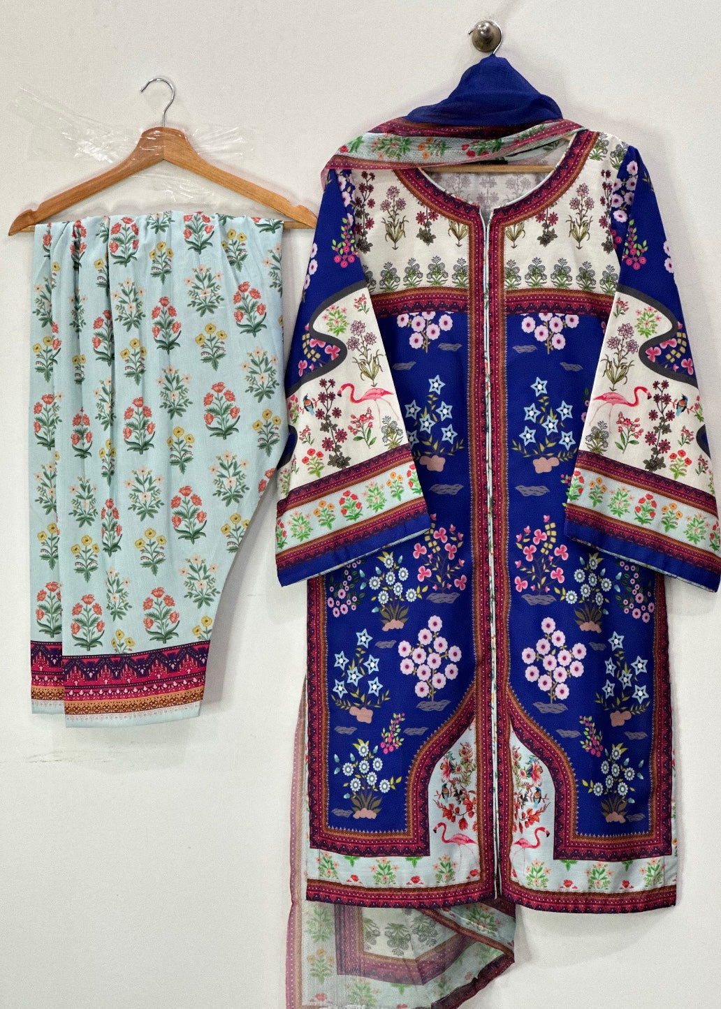 Ayesha B blue (hiba) Women 3pcs