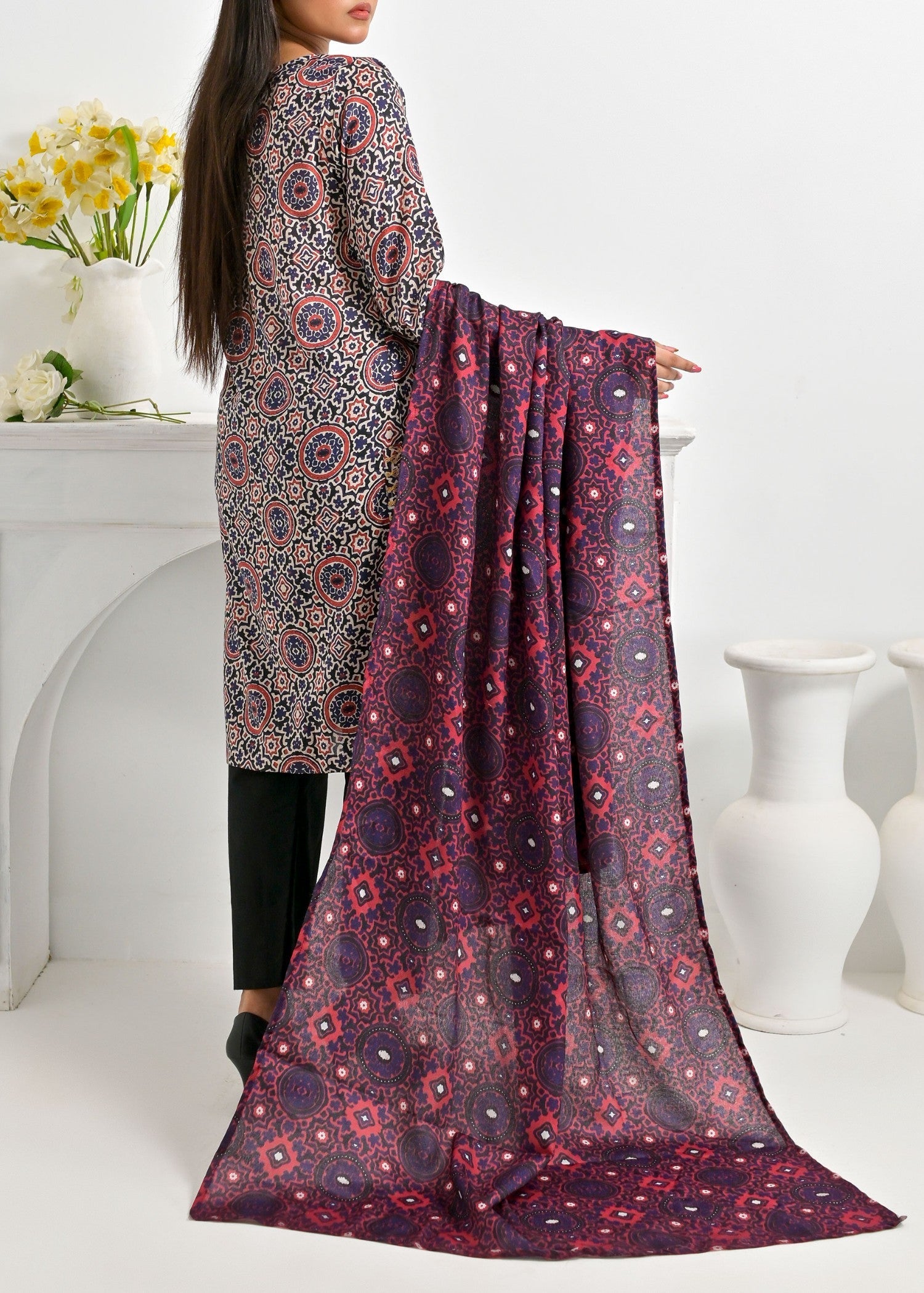 Pret Diaries Ajrak Embroidered Women 2pcs