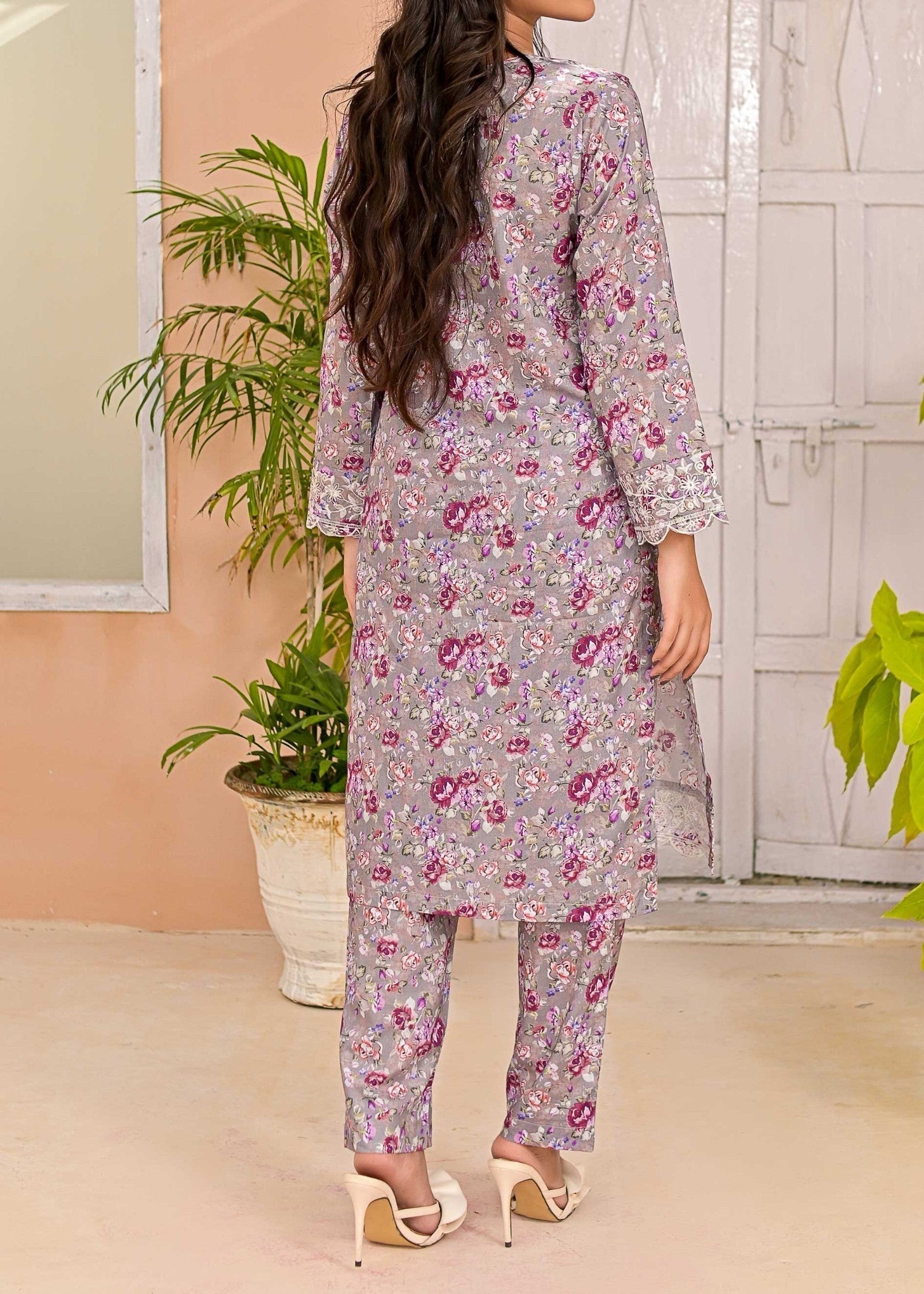 Pret Diaries Grey Embroidered Women 2pcs