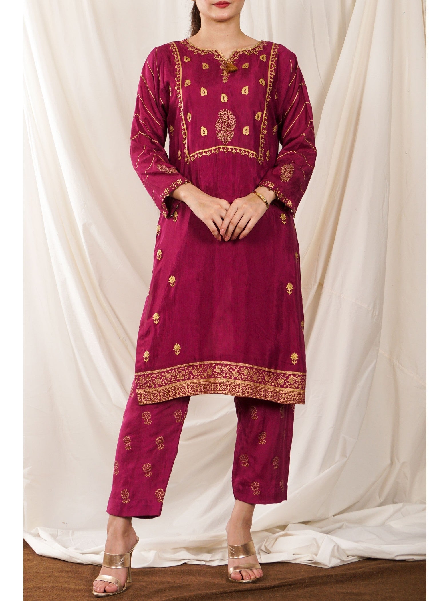 Pret Diaries Purple Printed Women 2pcs