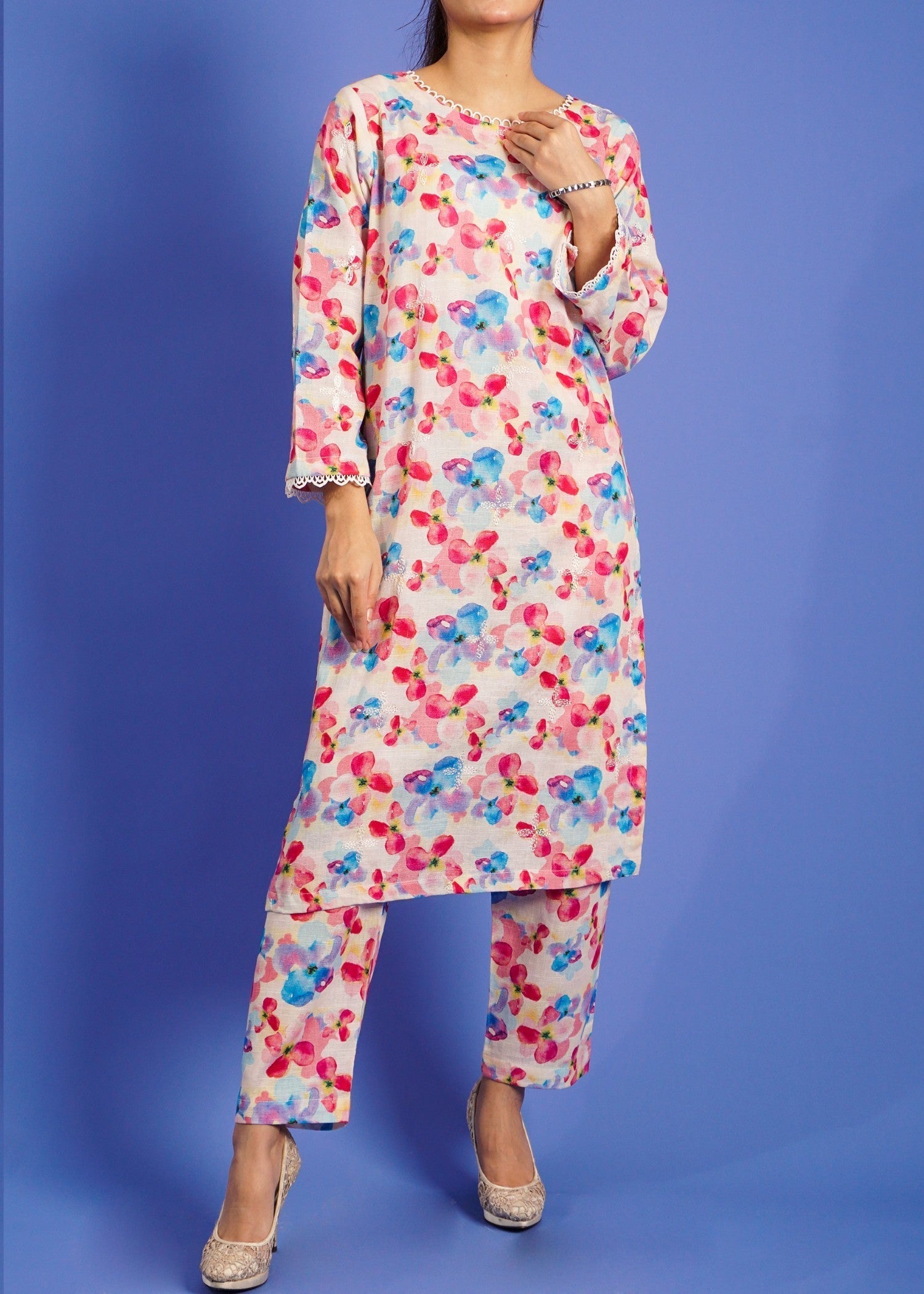 Pret Diaries White Printed Women 2pcs