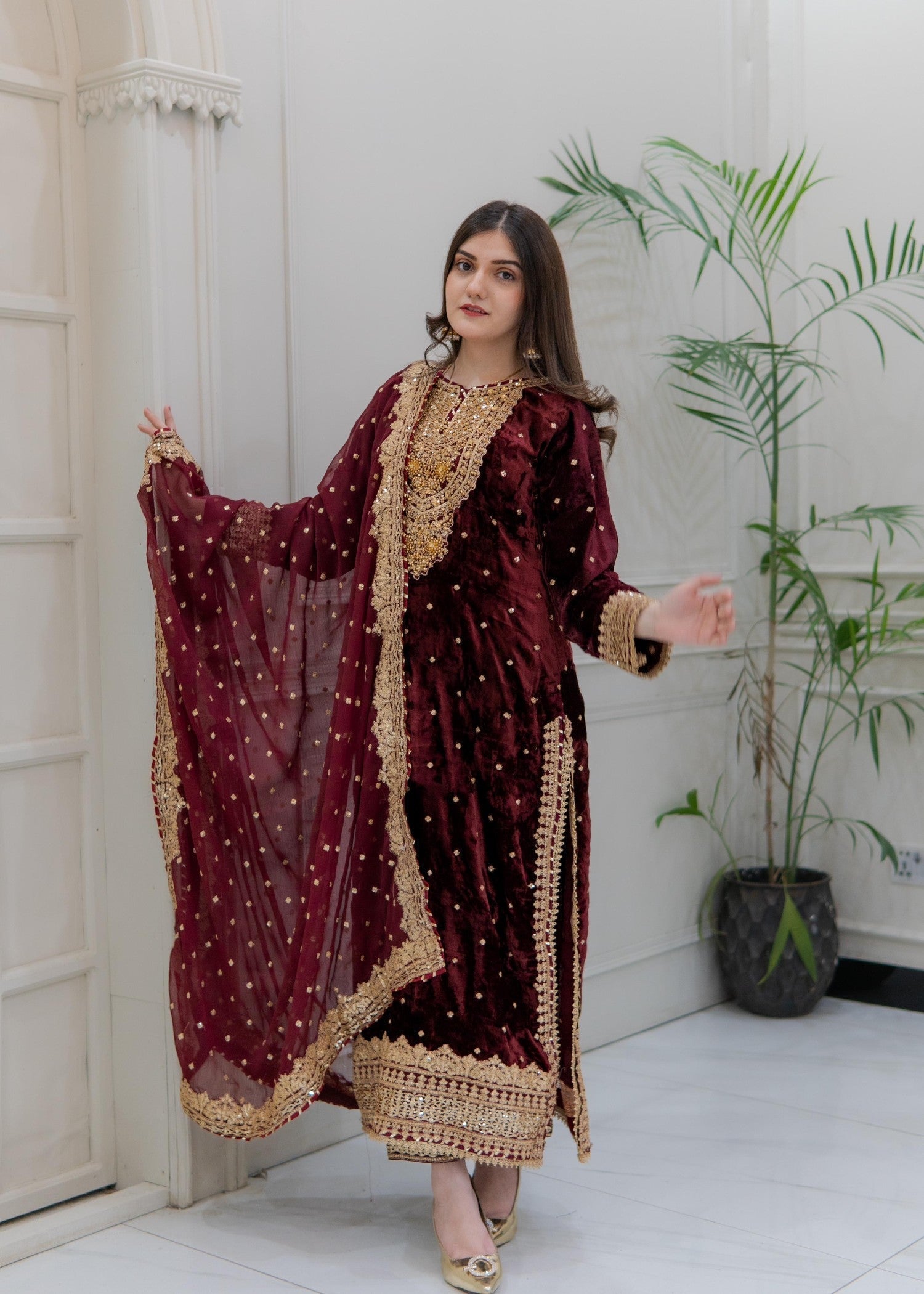 Rangoon Clothing Zarmina Velvetine Women 3pcs