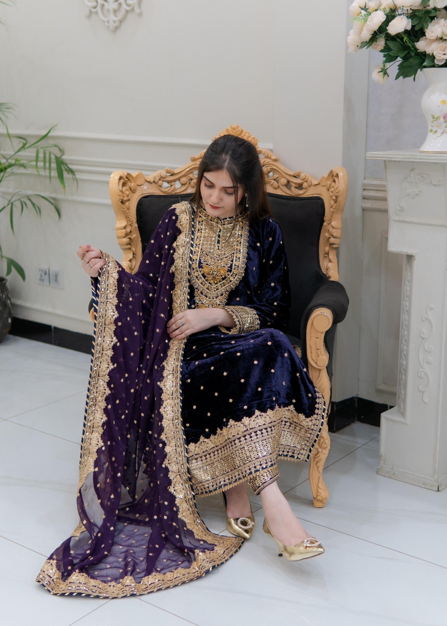 Rangoon Clothing Feroza Velvetine Women 3pcs