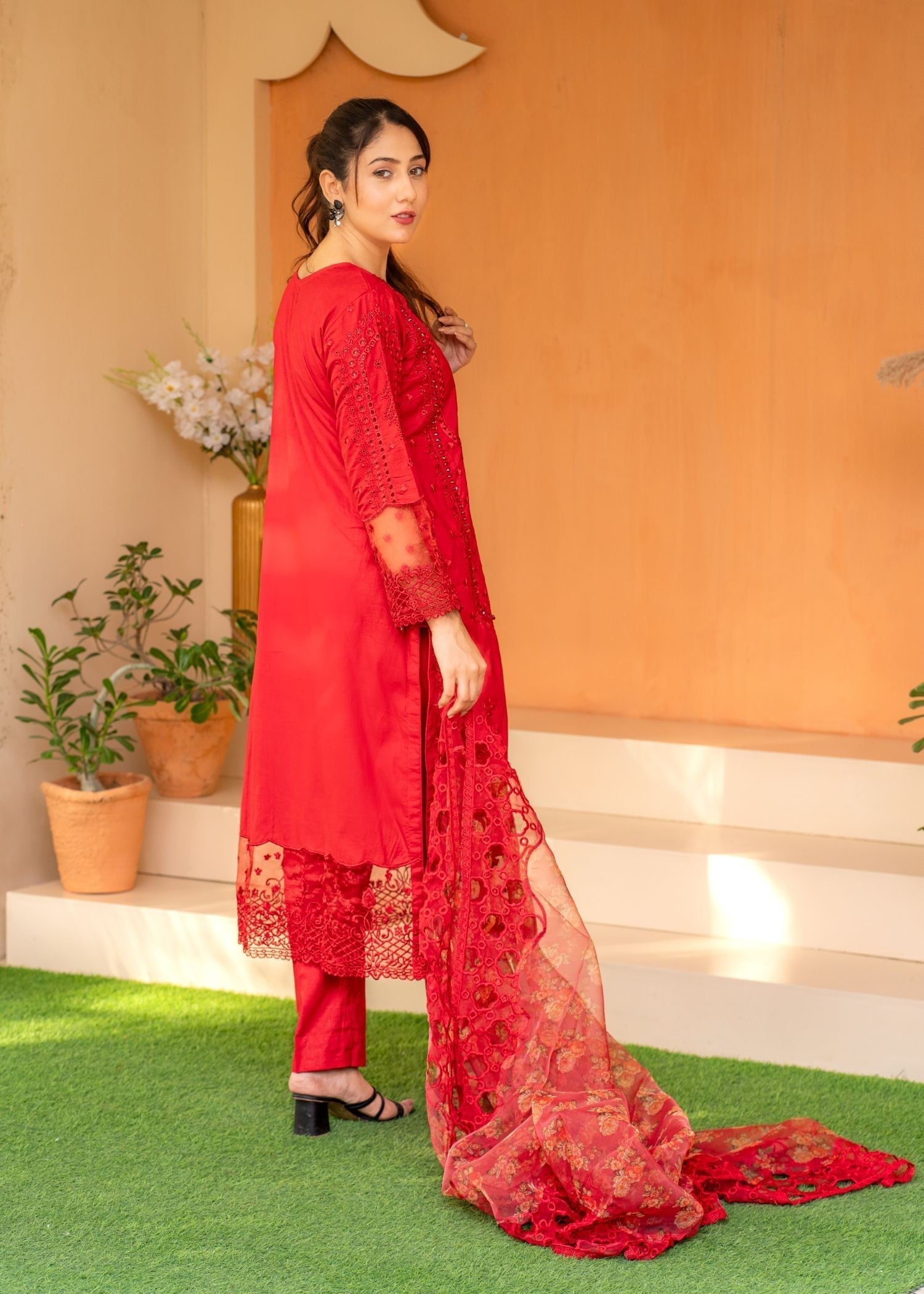 Al-Harir Apparel Rose Red Women 3pcs