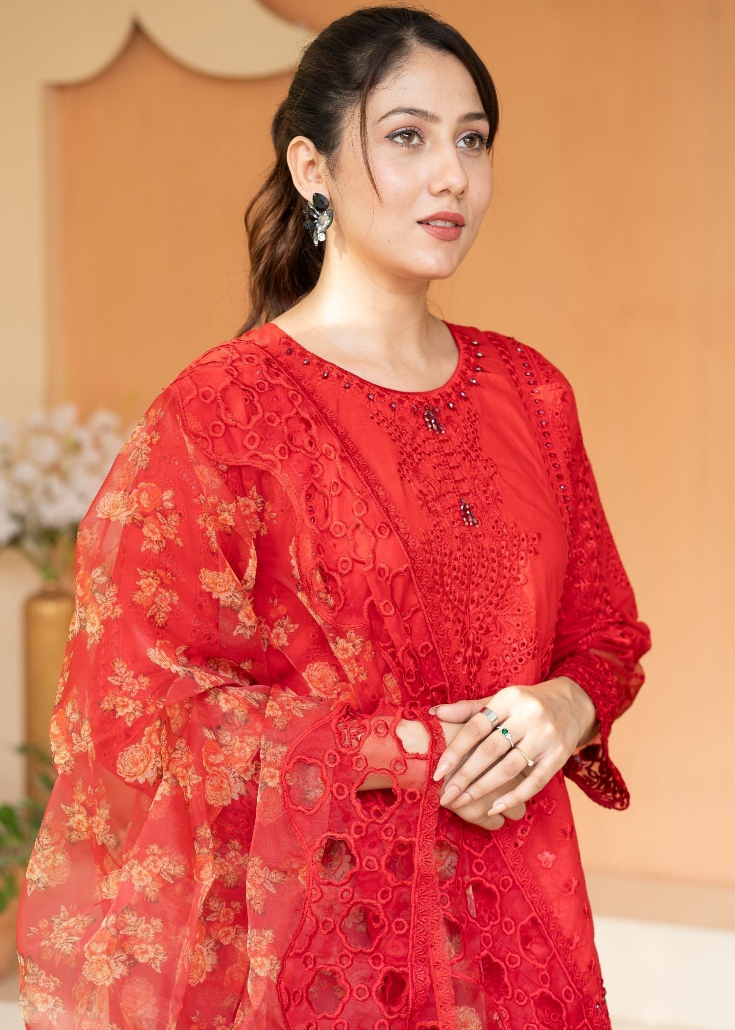 Al-Harir Apparel Rose Red Women 3pcs