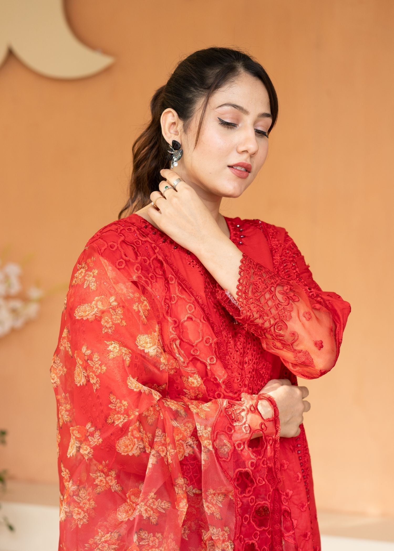 Al-Harir Apparel Rose Red Women 3pcs