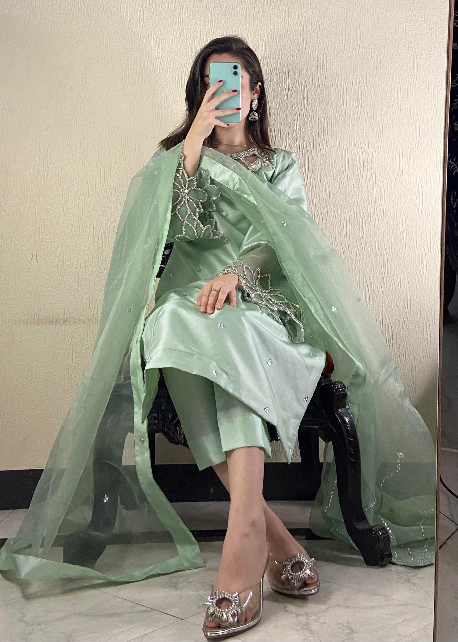 Anabiya Riwaaj bulbul mint Women 3pcs