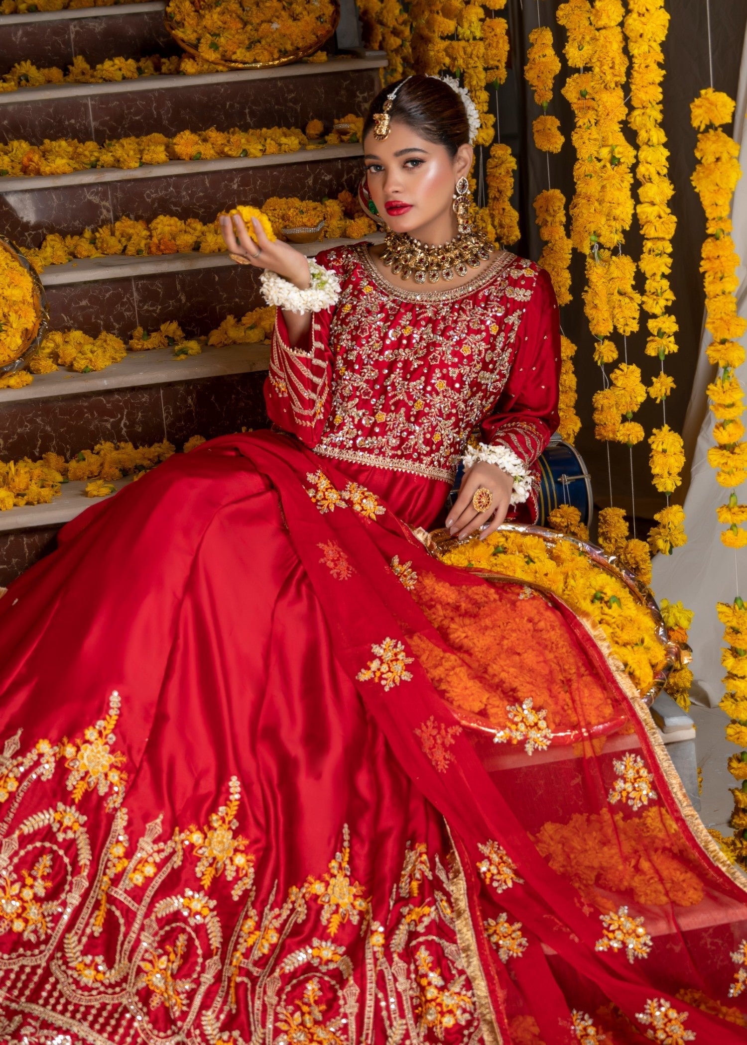 Meeraki Ruby Red Women 3pcs