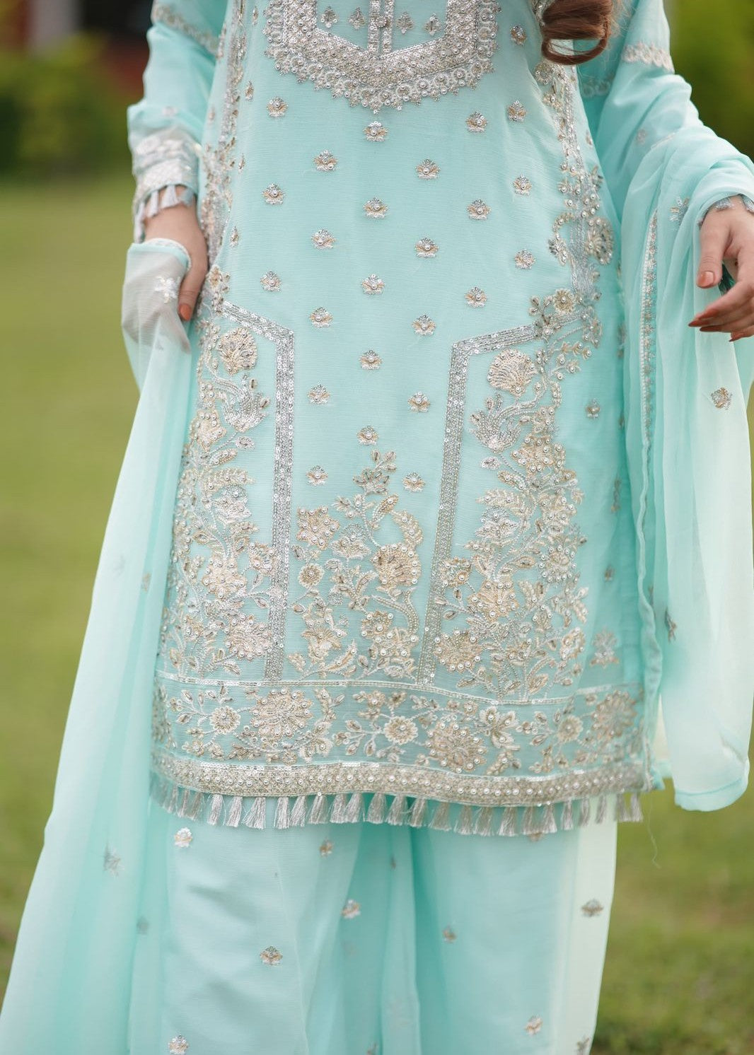 Inaaya Fashion MARJAAN ICE BLUE Women 3pcs