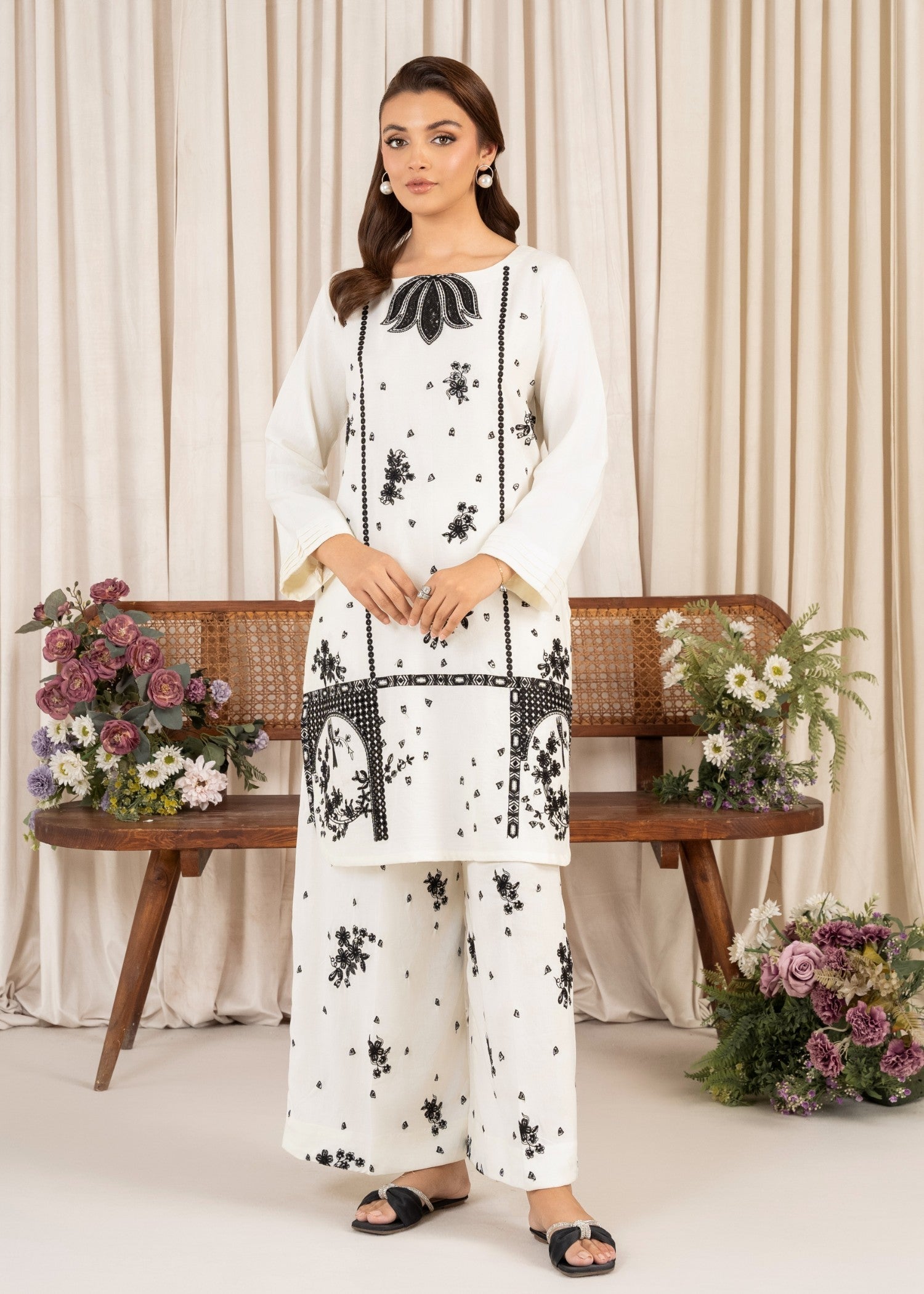 Sahibas By Mirza Benz White Women 2pcs