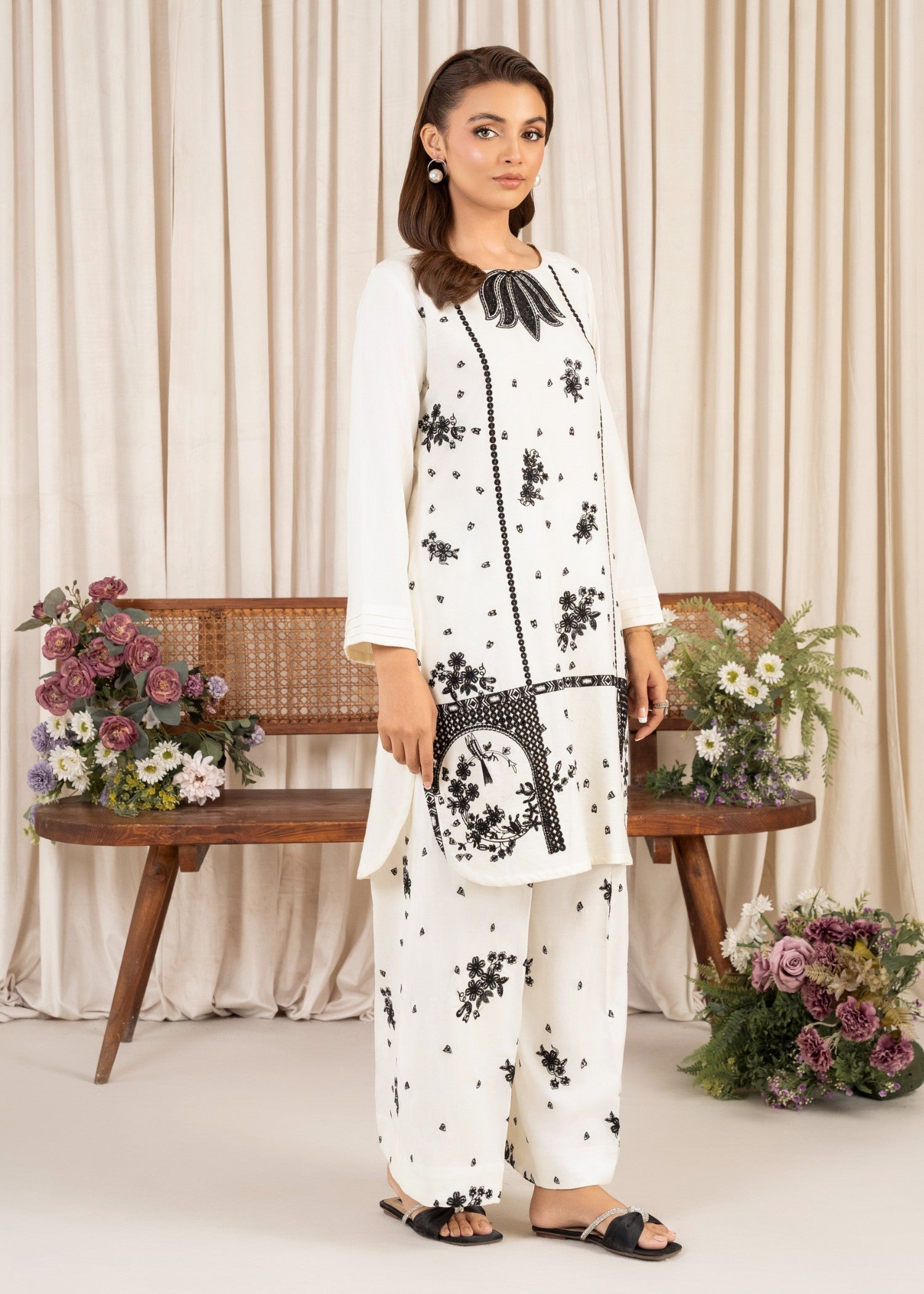 Sahibas By Mirza Benz White Women 2pcs