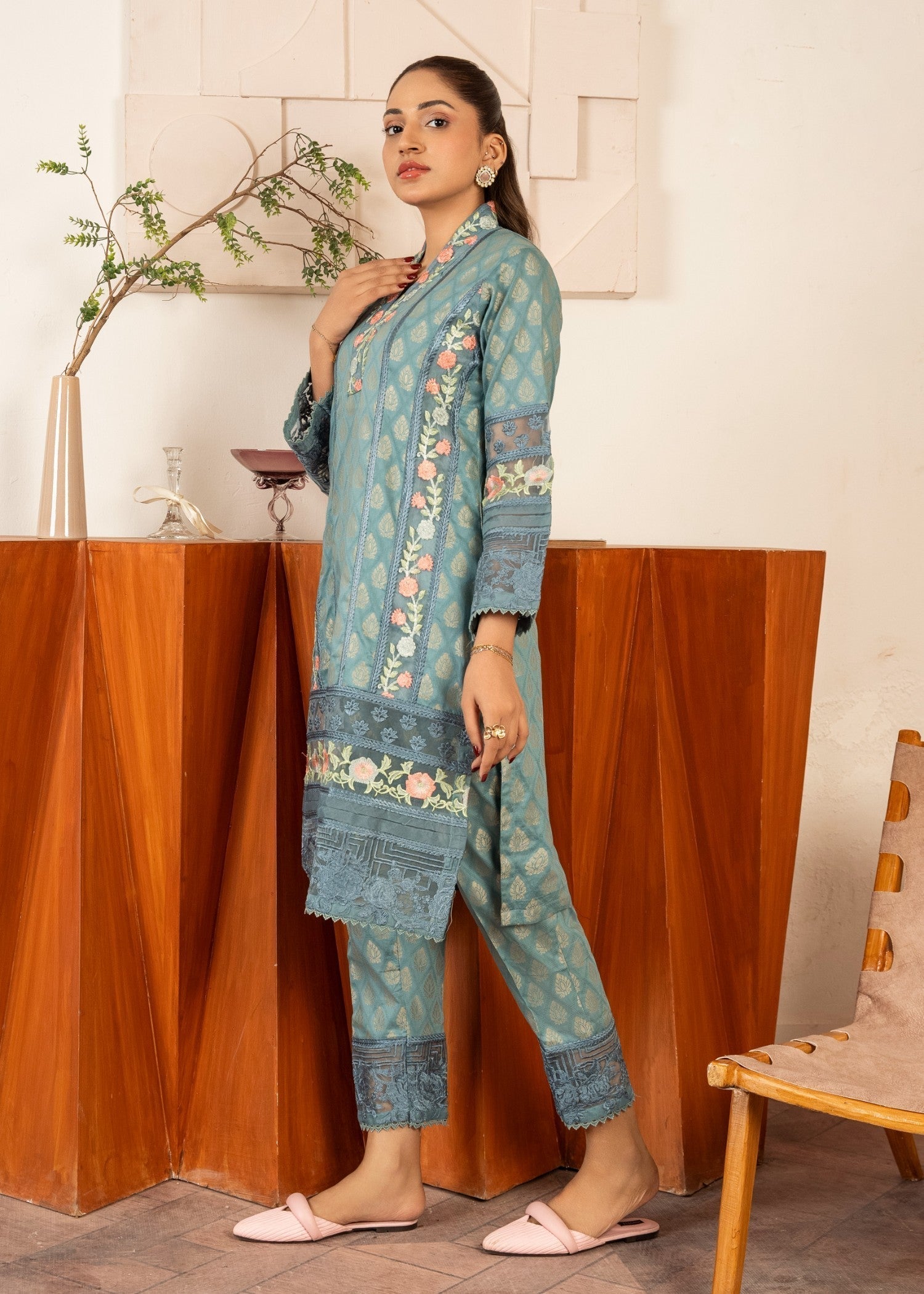 Sahibas By Mirza Jehanara Blue Women 2pcs