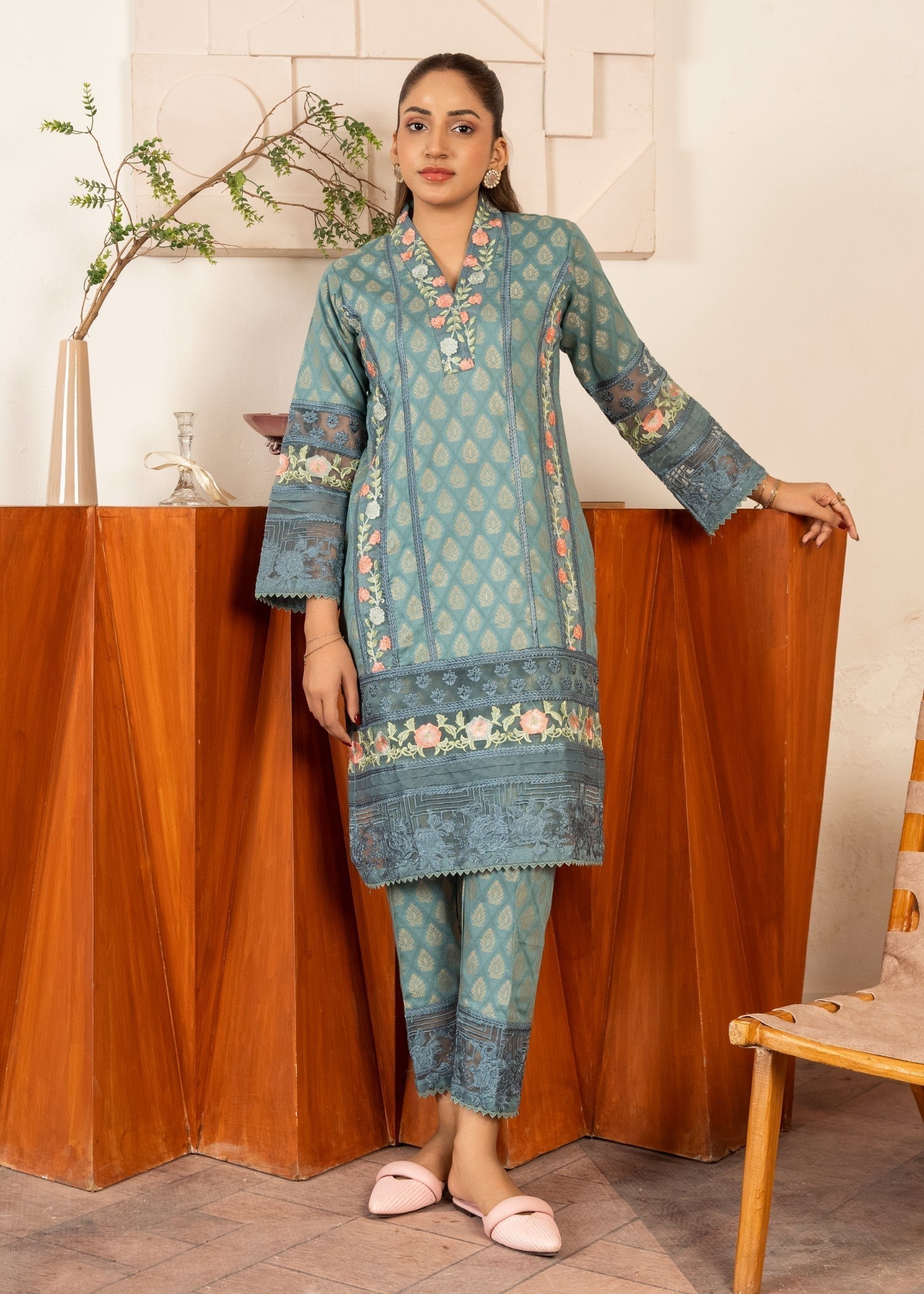 Sahibas By Mirza Jehanara Blue Women 2pcs