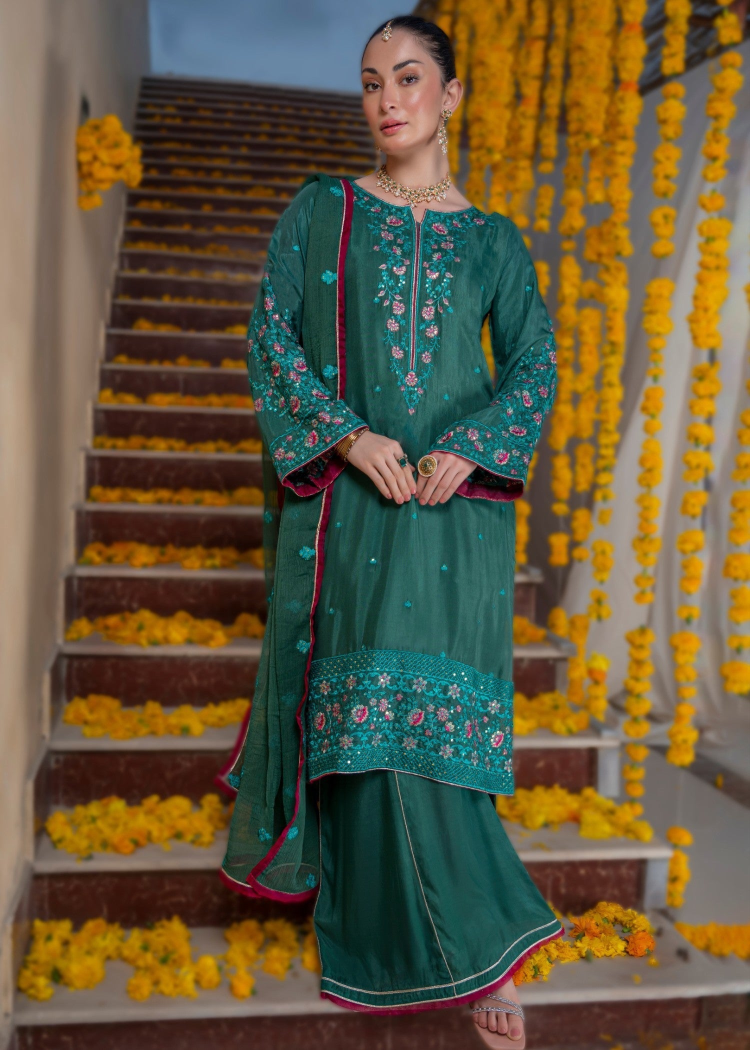 Meeraki GRACIE GREEN Women 3pcs