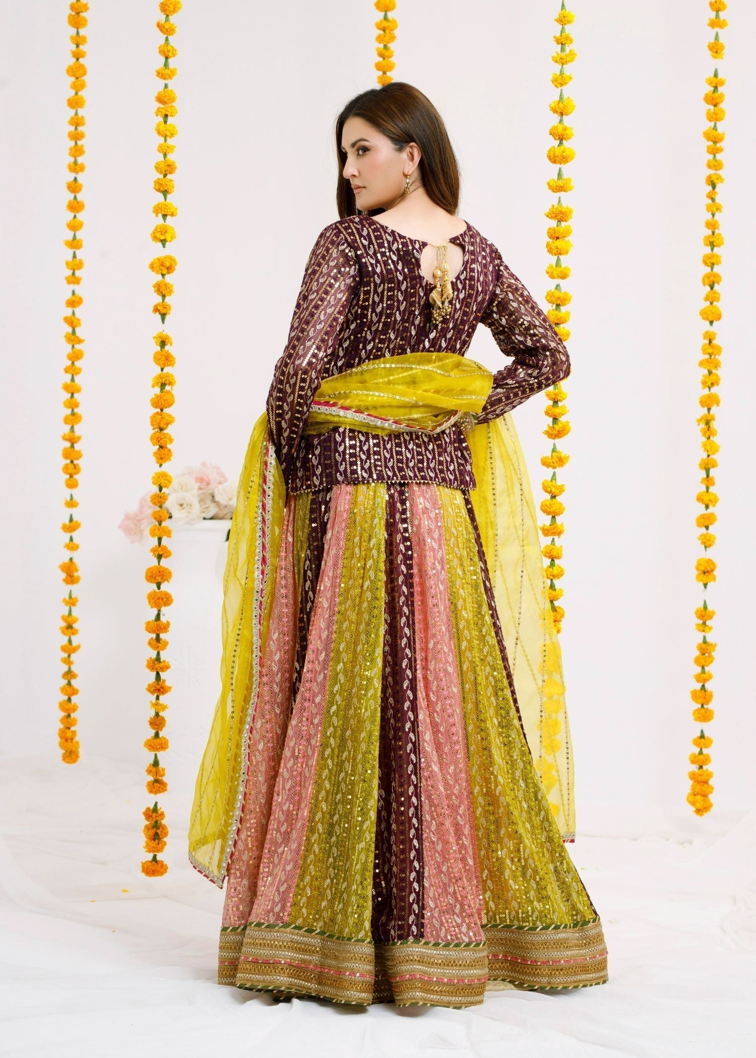 Ayesha Closet Shadmani Plum Deepness Women 3pcs