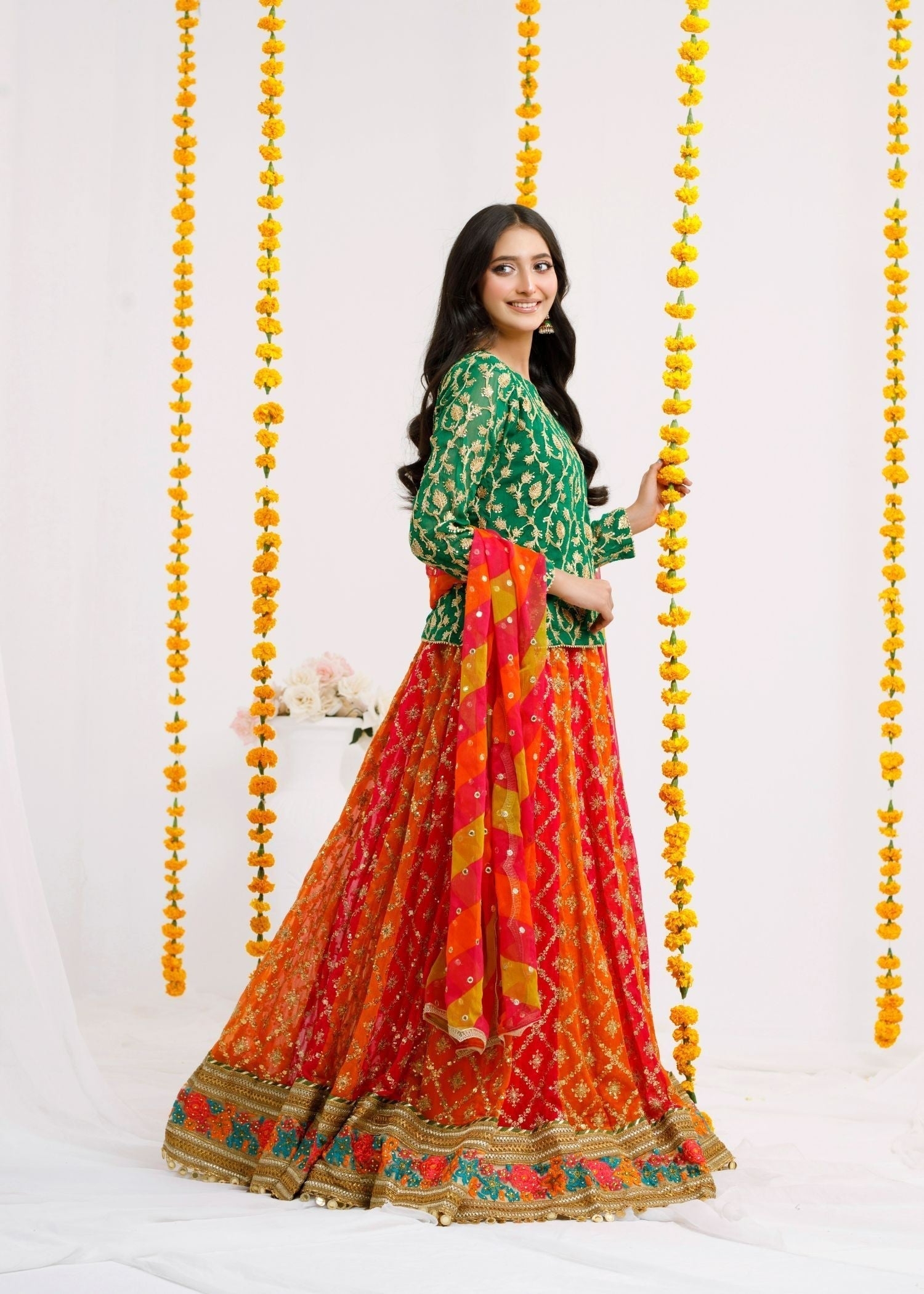 Ayesha Closet Ruby Greenish Crush Women 3pcs